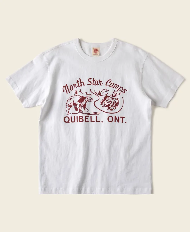 North Star Camp Graphic Jersey T-Shirt - White sold by Bronson Mfg.