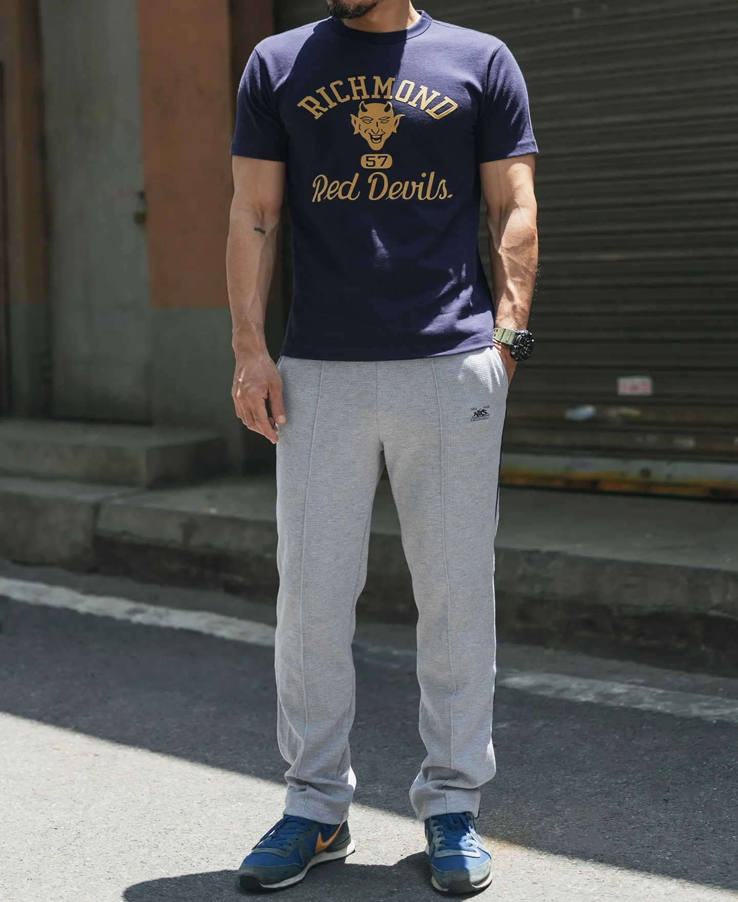 1970s Heavyweight Waffle Knit Jogger Pants - Gray sold by Bronson Mfg. product image thumbnail 5