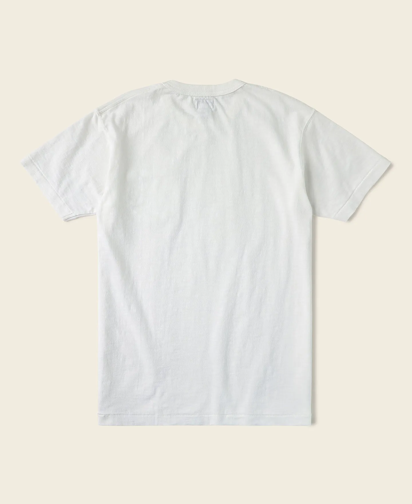 Loopwheel Tubular Slub Cotton Pocket T-Shirt - White sold by Bronson Mfg. product image thumbnail 2
