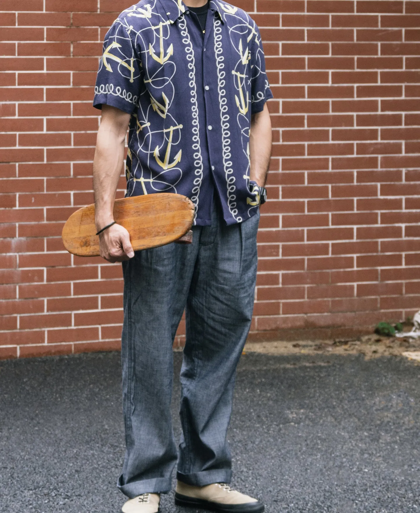 1930s Double-Pleated Chambray Pants sold by Bronson Mfg. product image thumbnail 2