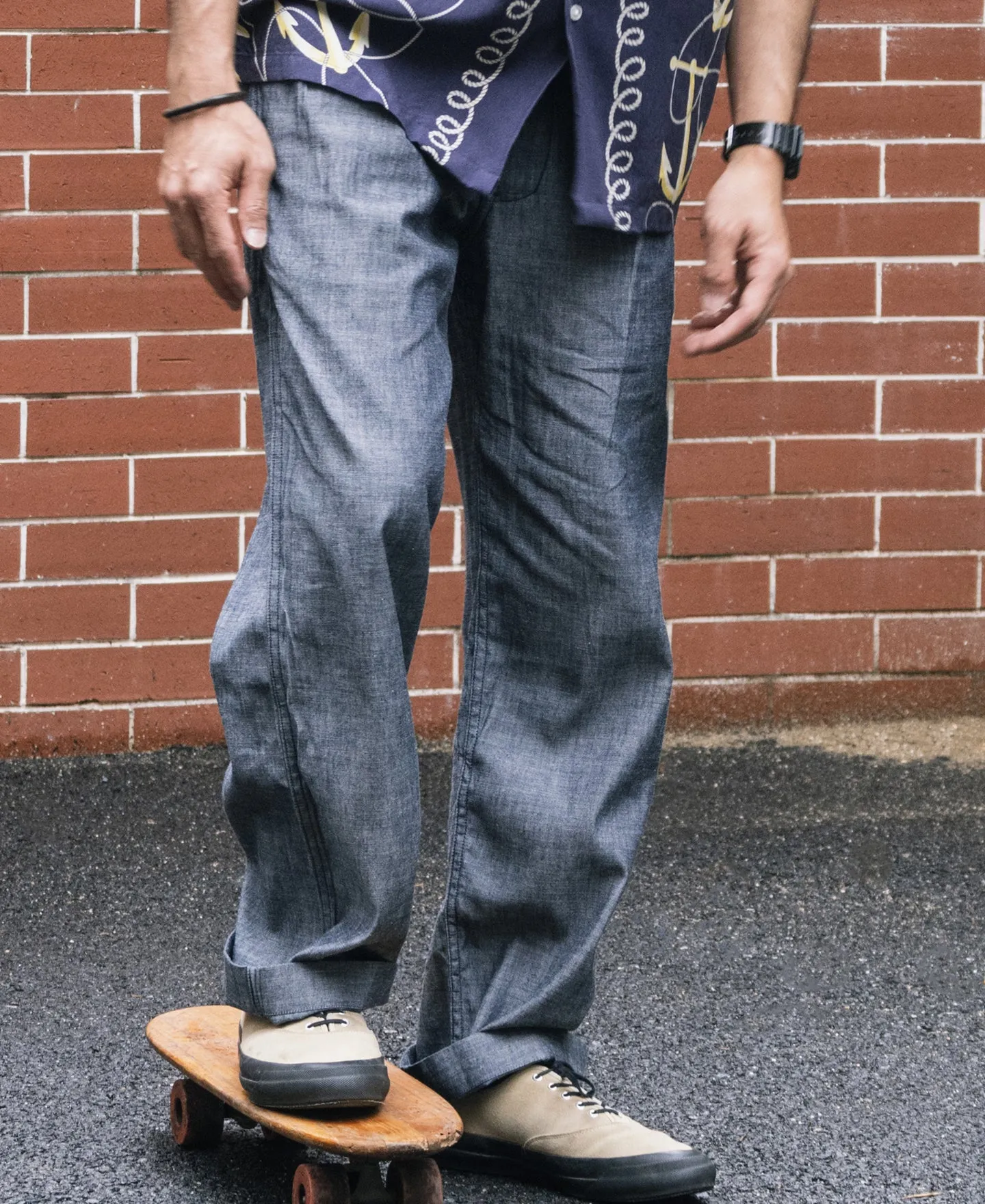 1930s Double-Pleated Chambray Pants sold by Bronson Mfg. product image thumbnail 3