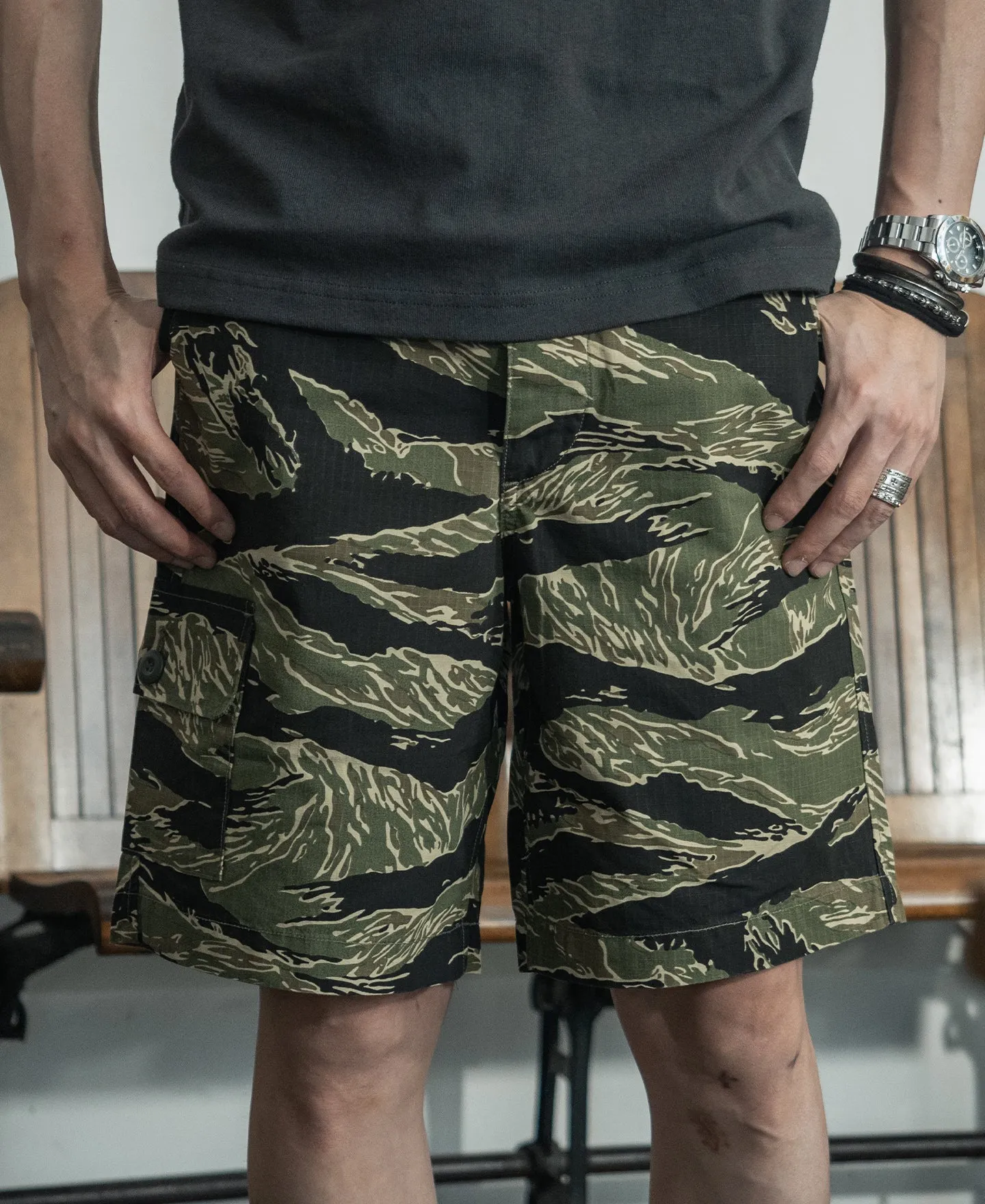 Vietnam War Tiger Camo Shorts sold by Bronson Mfg. product image thumbnail 3