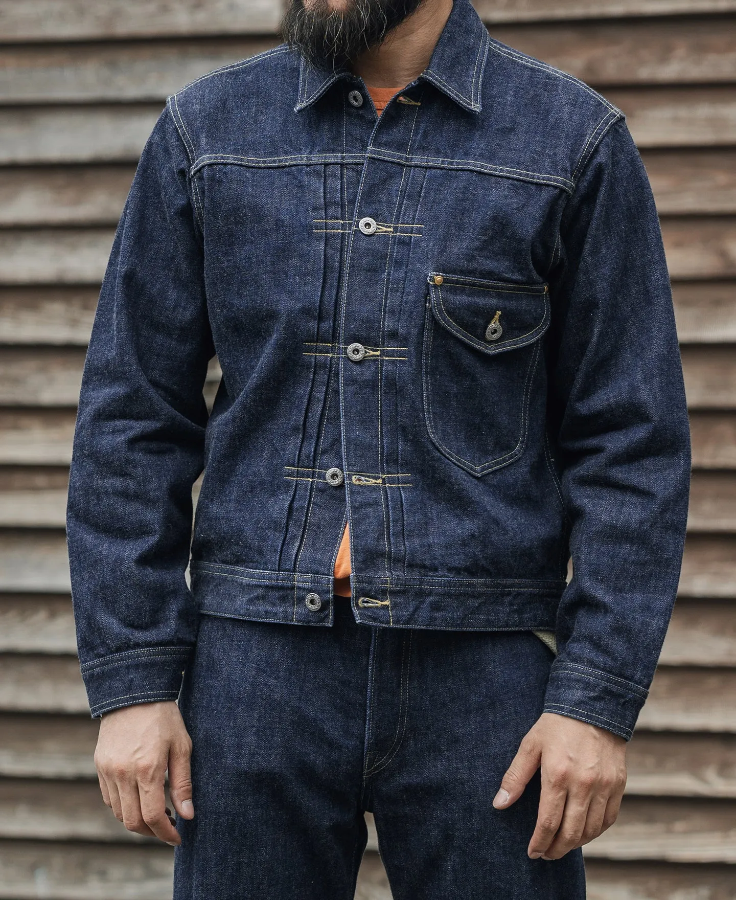 WWII Simplified Model Cowboy Selvedge Denim Jacket sold by Bronson Mfg. product image thumbnail 3