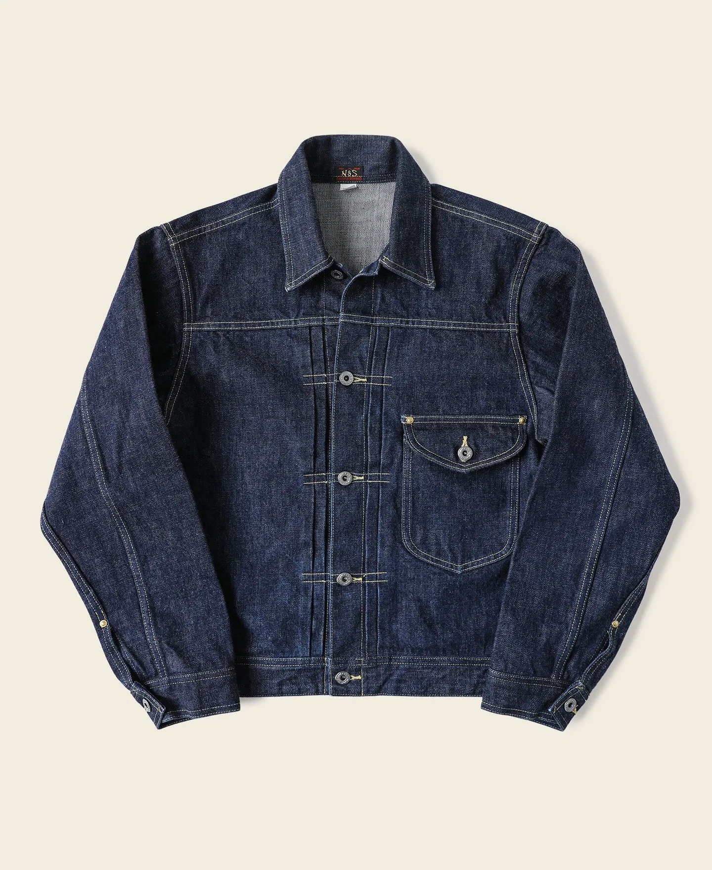 WWII Simplified Model Cowboy Selvedge Denim Jacket sold by Bronson Mfg.