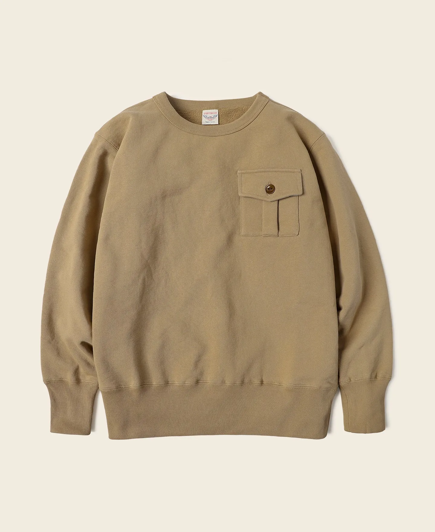 Military Pocket Sweatshirt - Khaki sold by Bronson Mfg.