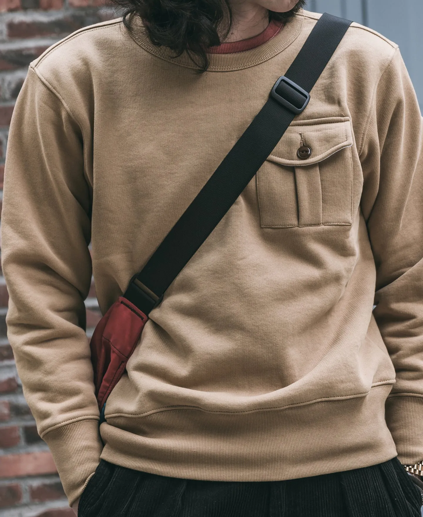 Military Pocket Sweatshirt - Khaki sold by Bronson Mfg. product image thumbnail 2