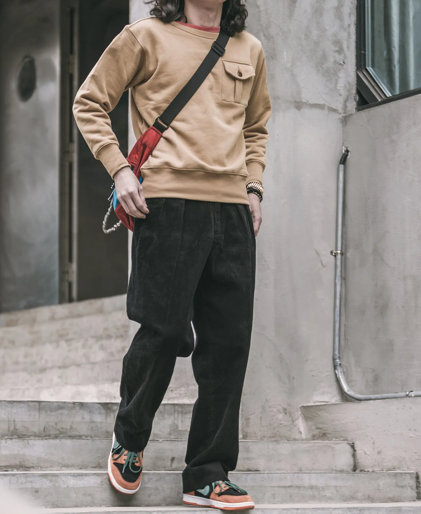 Military Pocket Sweatshirt - Khaki sold by Bronson Mfg. product image thumbnail 3