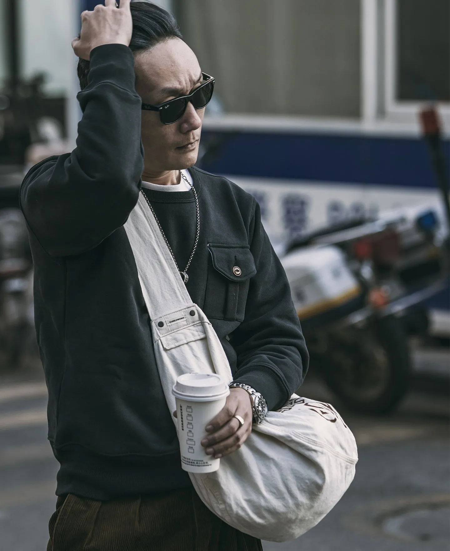Military Pocket Sweatshirt - Black sold by Bronson Mfg. product image thumbnail 5