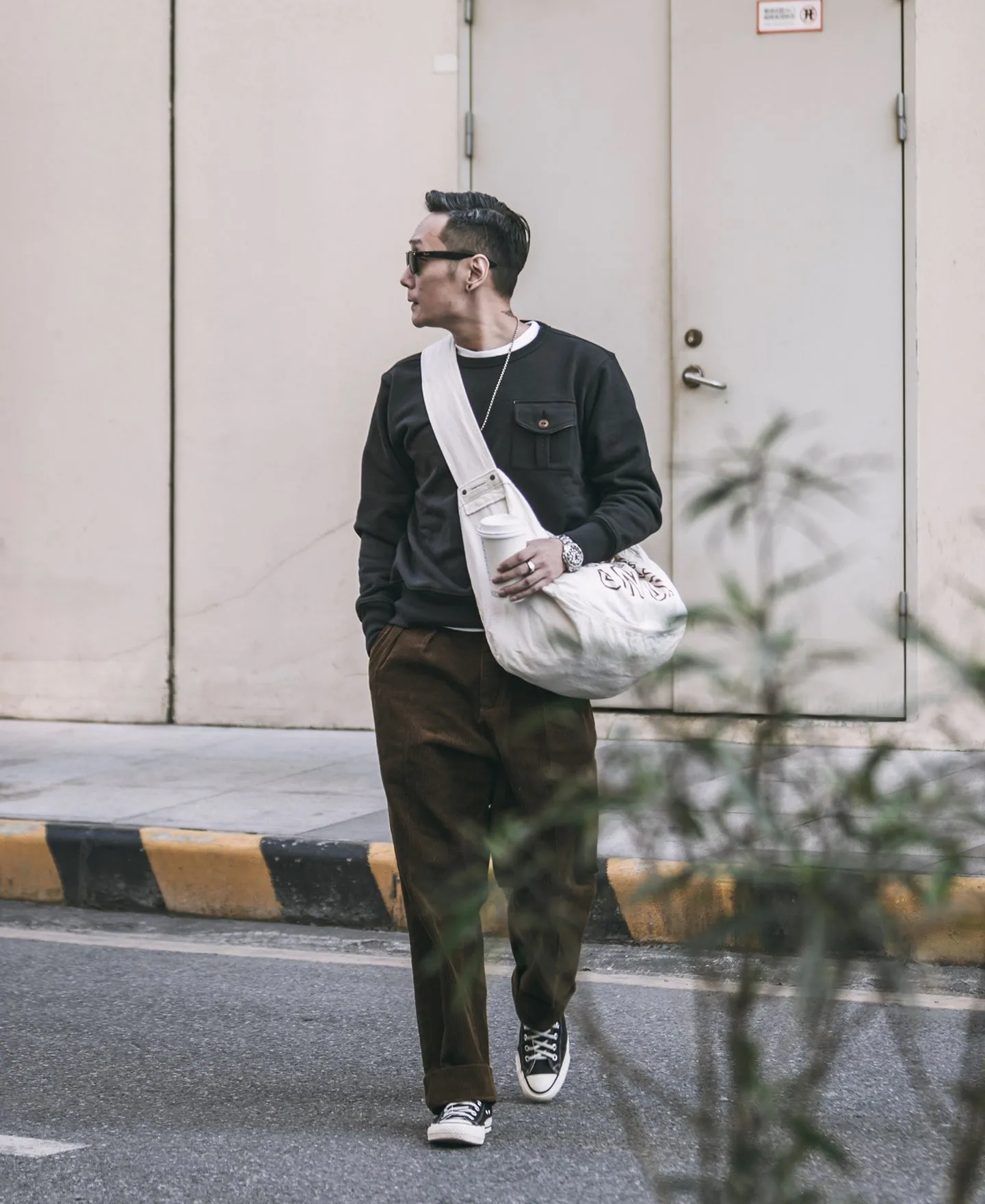 Military Pocket Sweatshirt - Black sold by Bronson Mfg. product image thumbnail 4