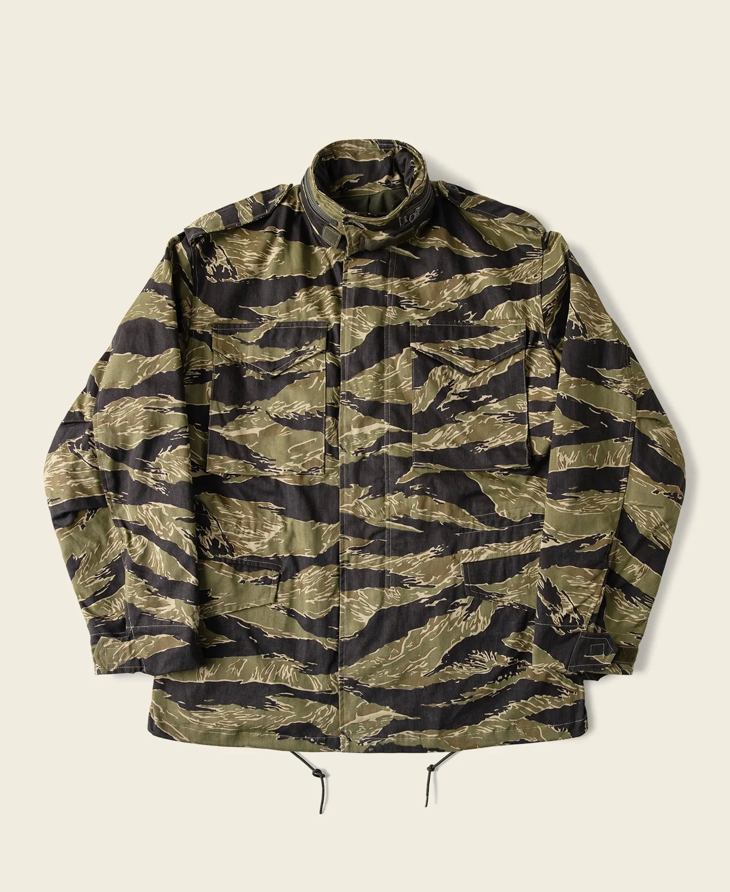 1970s JWD Tiger Stripe M-65 Field Jacket sold by Bronson Mfg.