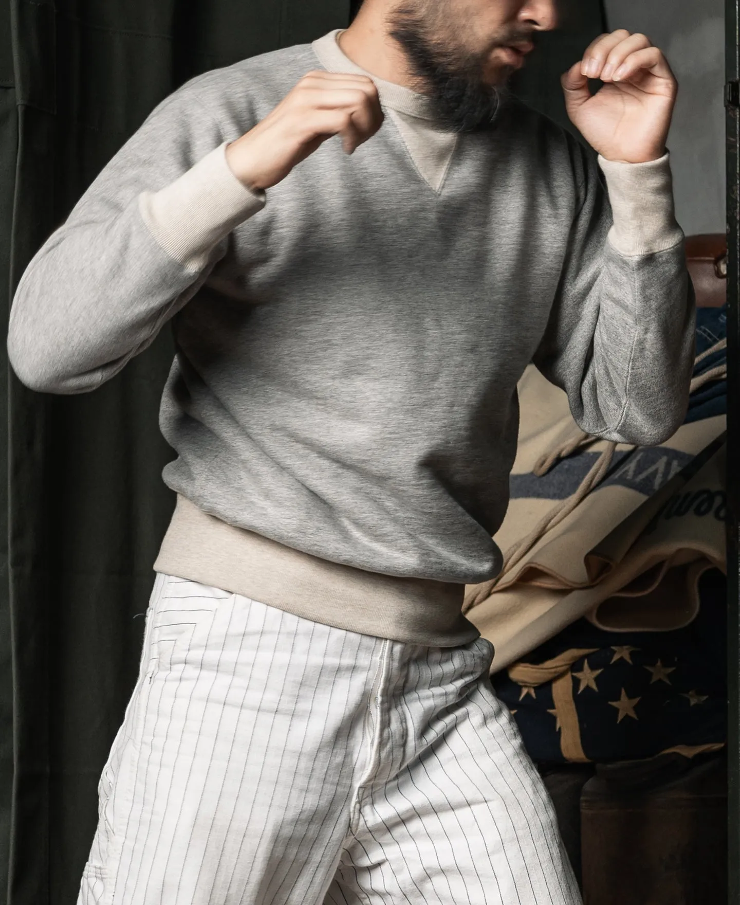 1930 Boxing Fleece Sweatshirt - Gray sold by Bronson Mfg. product image thumbnail 5