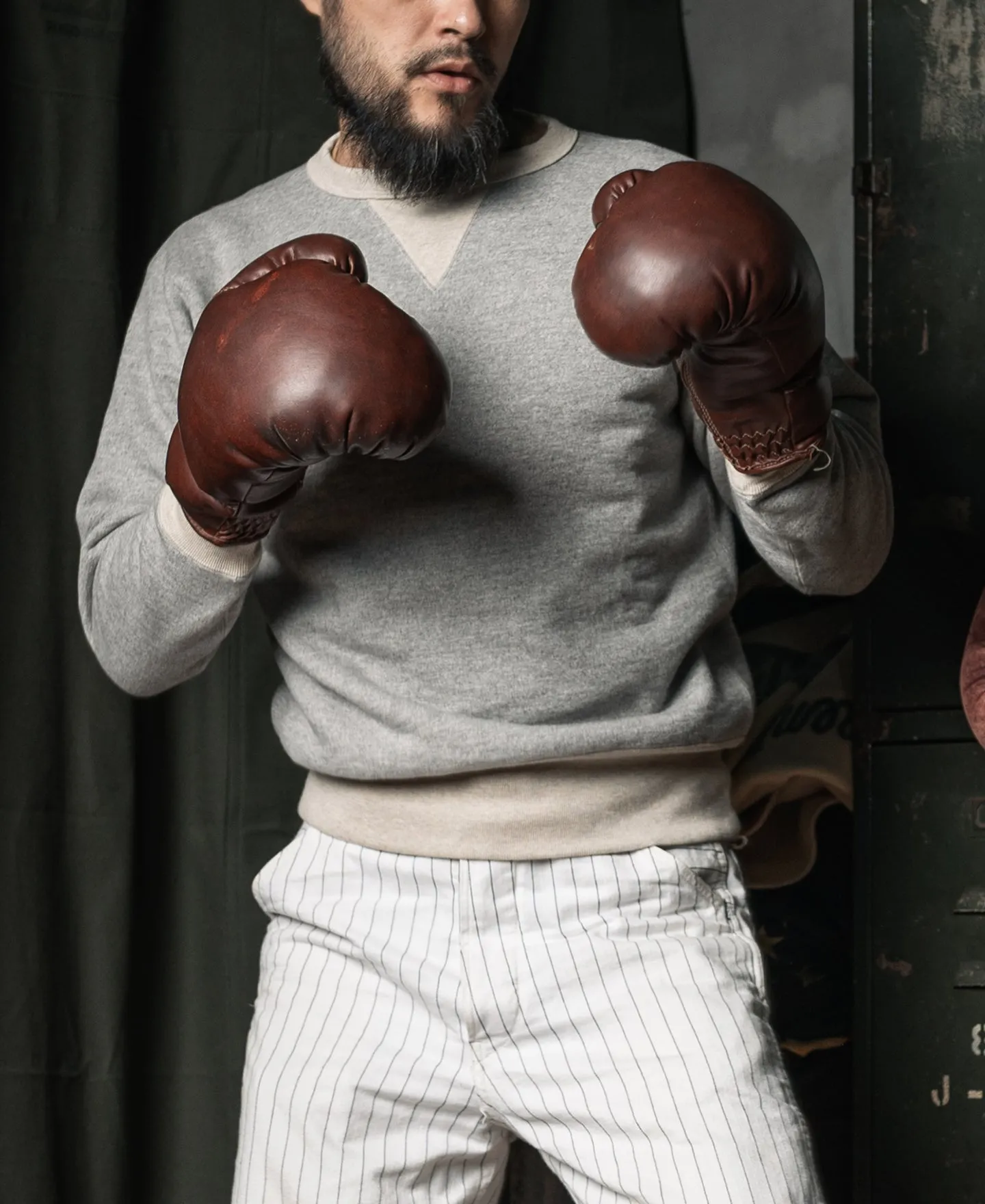 1930 Boxing Fleece Sweatshirt - Gray sold by Bronson Mfg. product image thumbnail 4