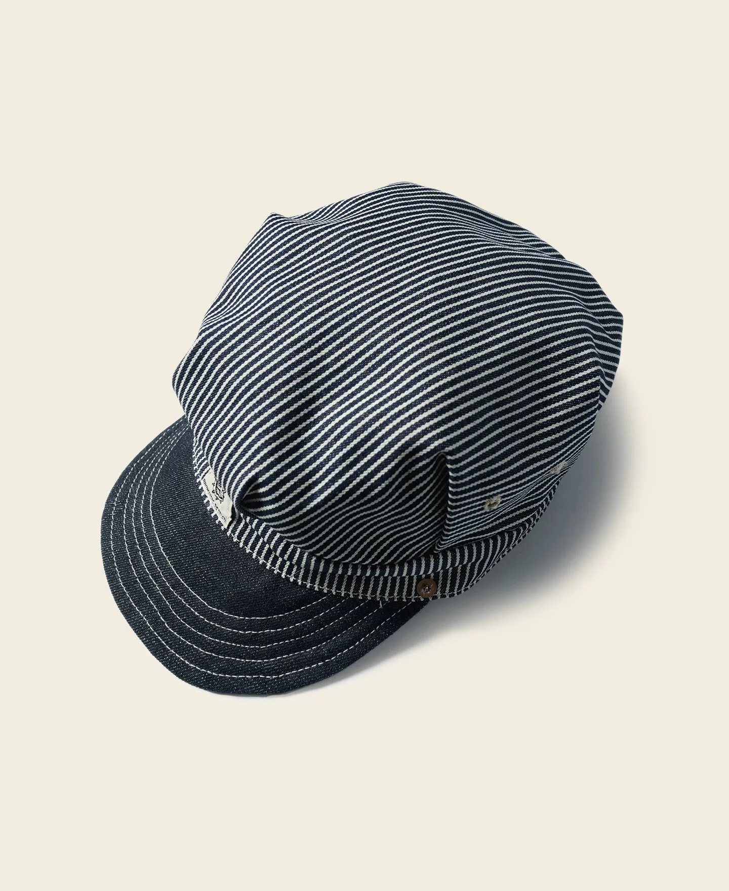Hickory Stripe Railroad Engineer Cap sold by Bronson Mfg. product image thumbnail 2