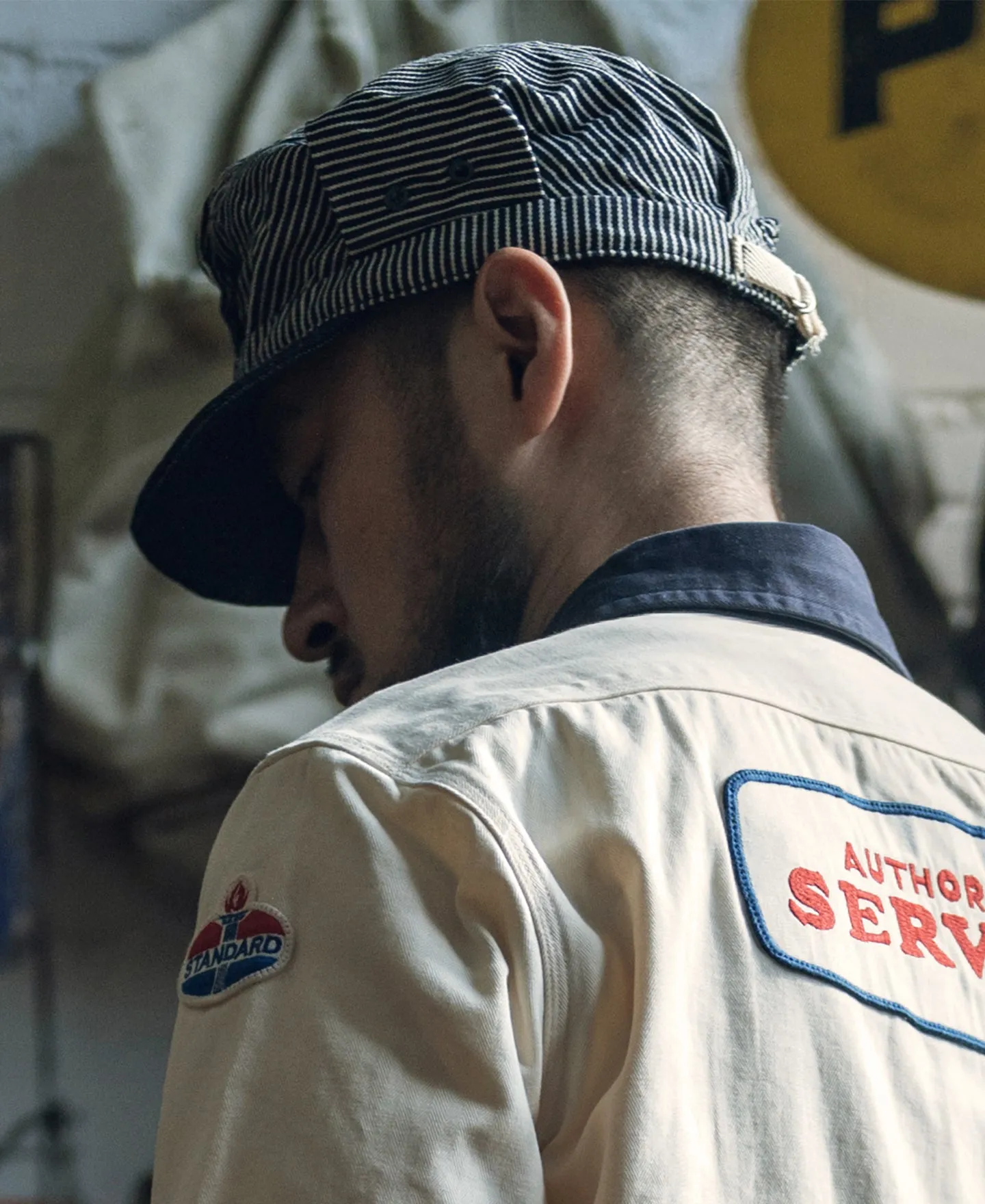 Hickory Stripe Railroad Engineer Cap sold by Bronson Mfg. product image thumbnail 4