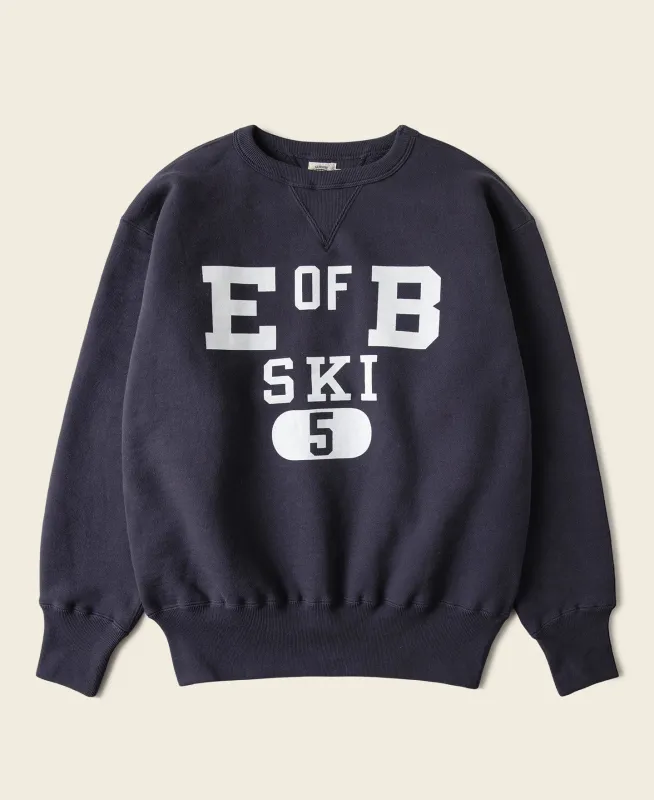1940s Heavyweight SKI V-Inset Sweater - Navy sold by Bronson Mfg.