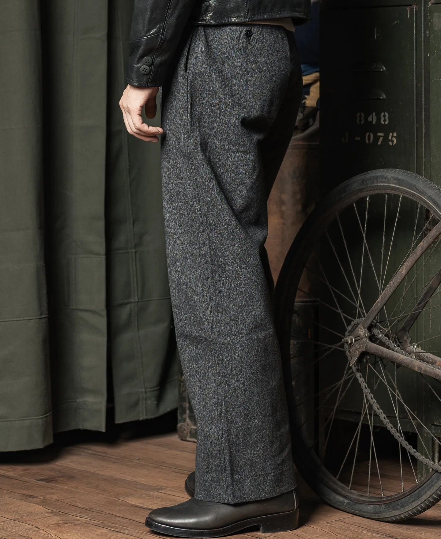 1940s Covert Salt & Pepper Trousers sold by Bronson Mfg. product image thumbnail 5