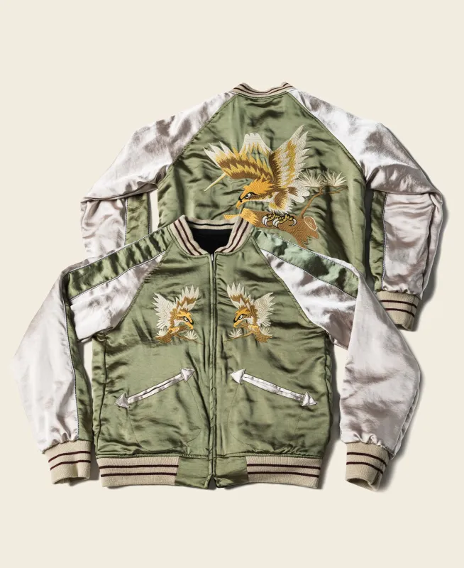 1950s Reversible Acetate Souvenir Jacket - Falcon × Tiger sold by Bronson Mfg.