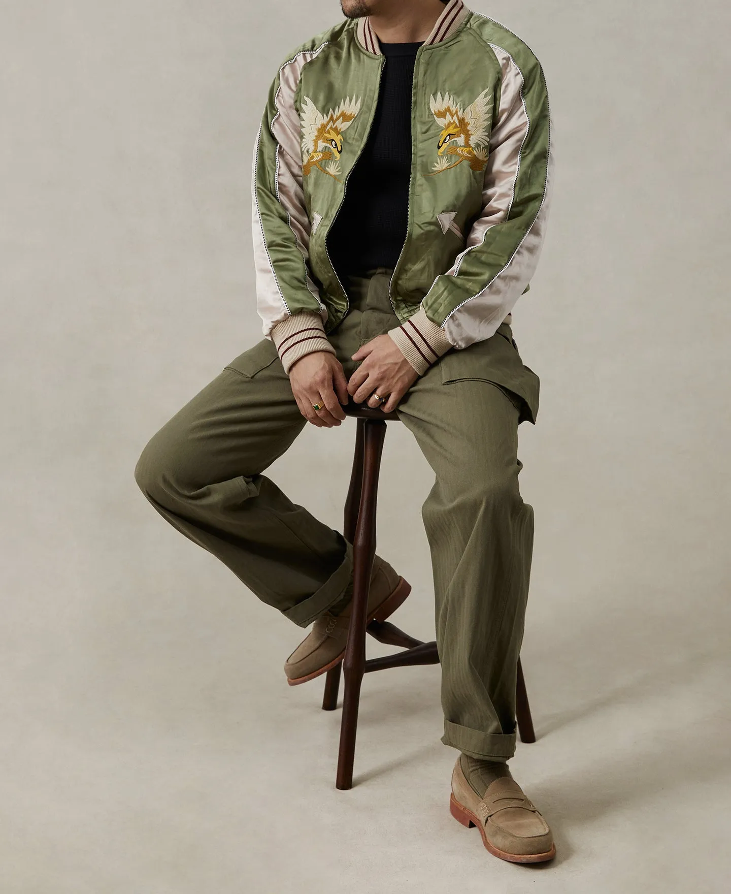 1950s Reversible Acetate Souvenir Jacket - Falcon × Tiger sold by Bronson Mfg. product image thumbnail 4