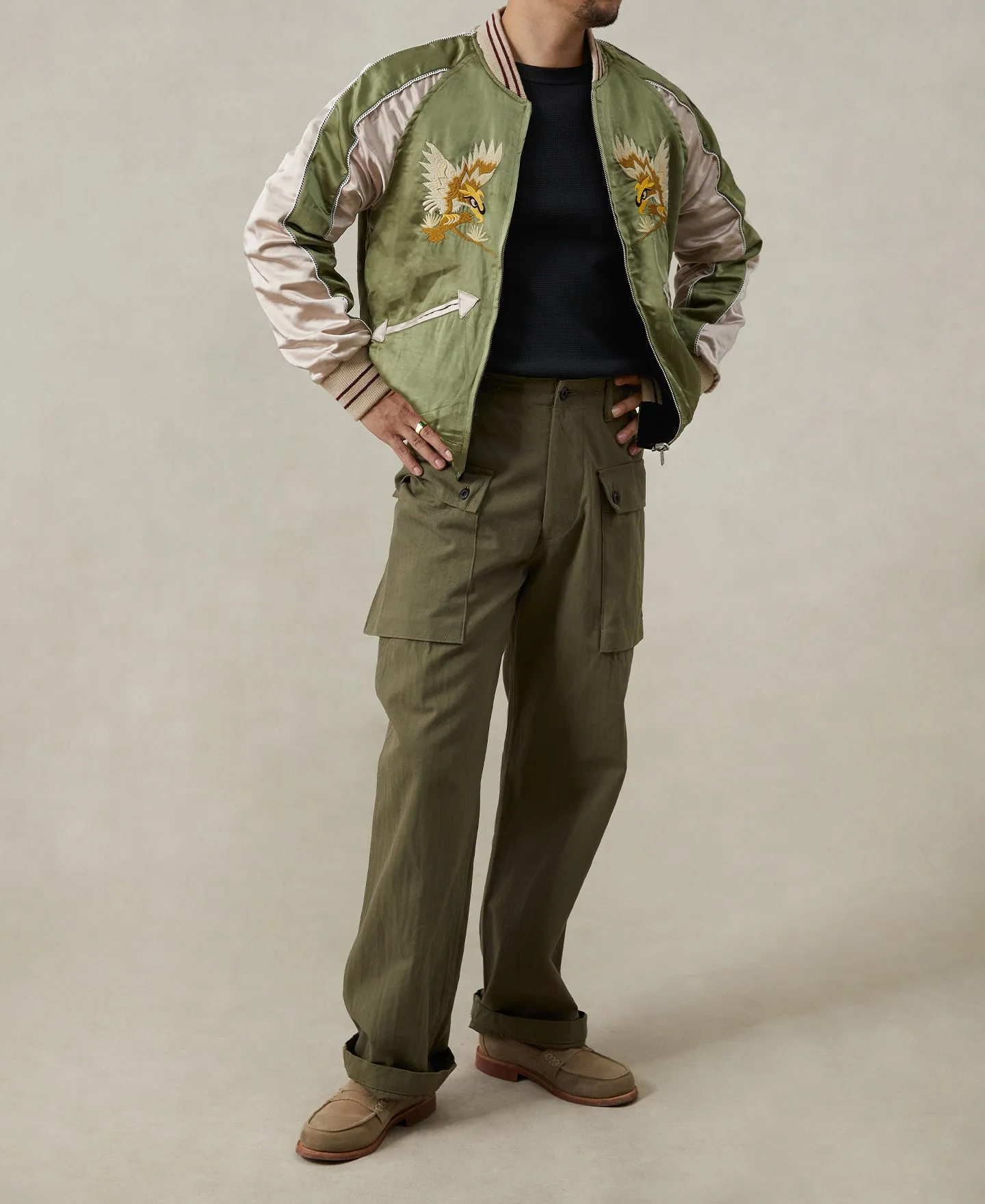 1950s Reversible Acetate Souvenir Jacket - Falcon × Tiger sold by Bronson Mfg. product image thumbnail 3