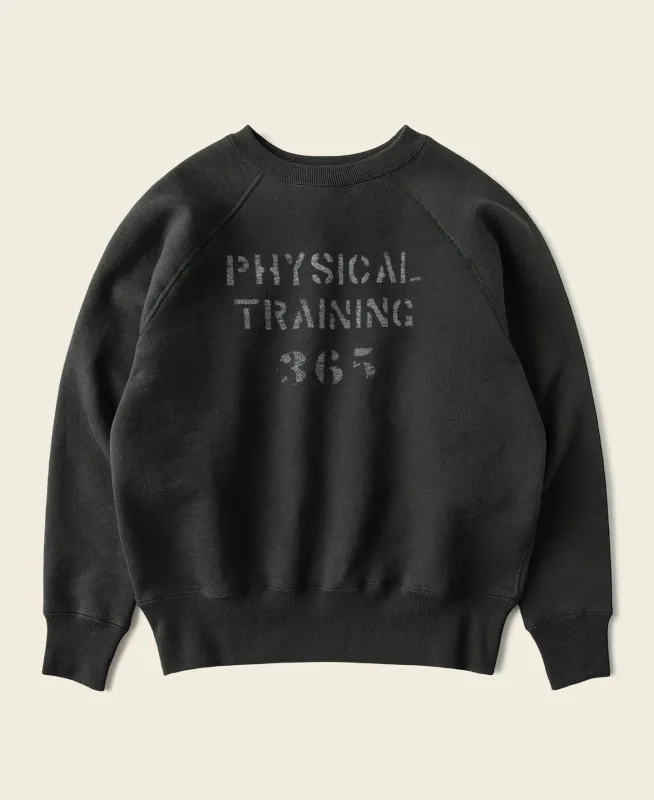 1950s Sports Training Raglan Sleeve Sweater - Vitage Black sold by Bronson Mfg.