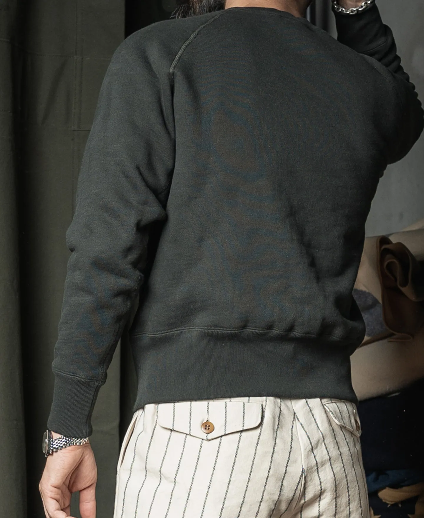 1950s Sports Training Raglan Sleeve Sweater - Vintage Black sold by Bronson Mfg. product image thumbnail 5