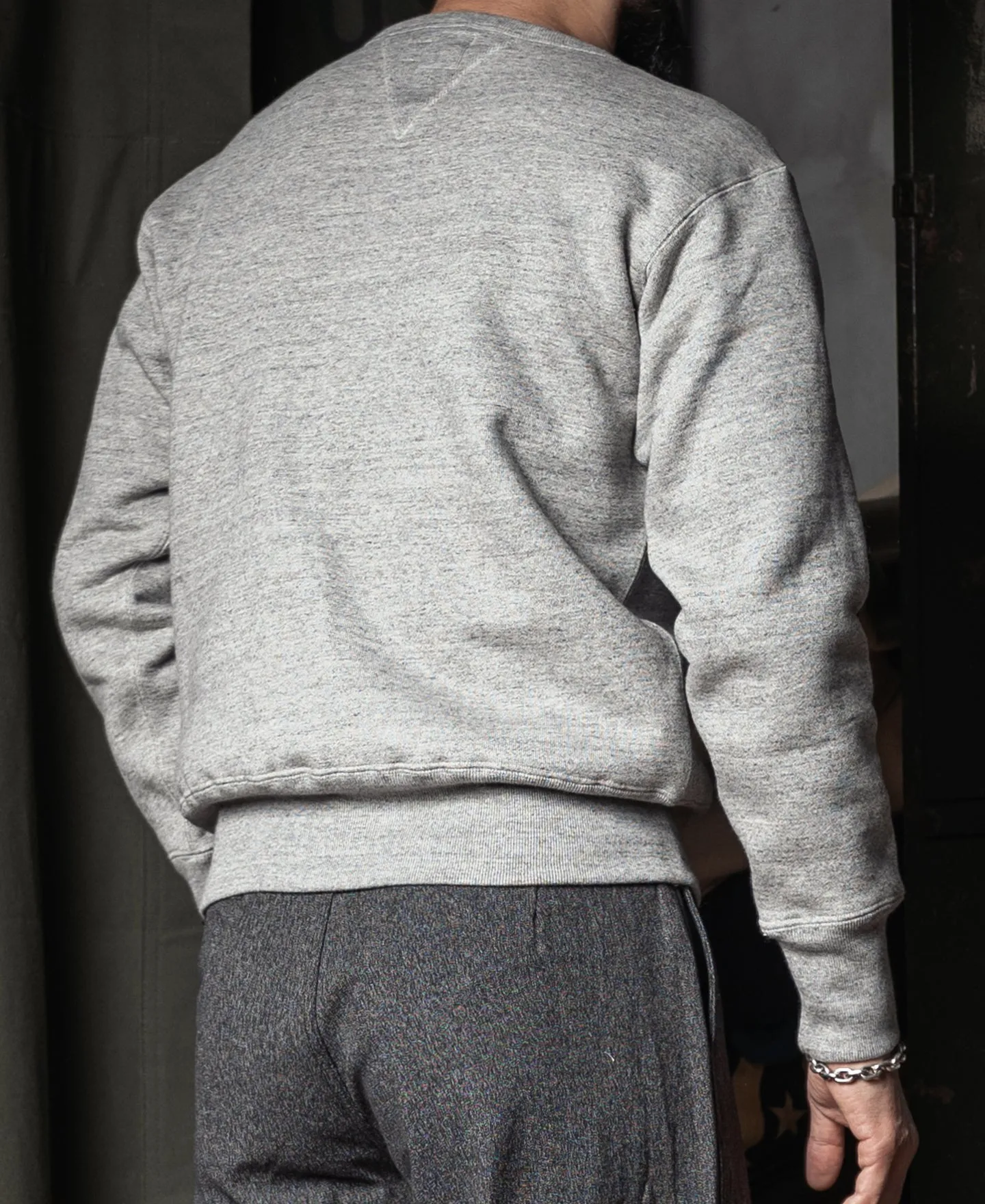 1930s Rugged CCC Black Panther Double V-Neck Insert Sweater - Gray sold by Bronson Mfg. product image thumbnail 5