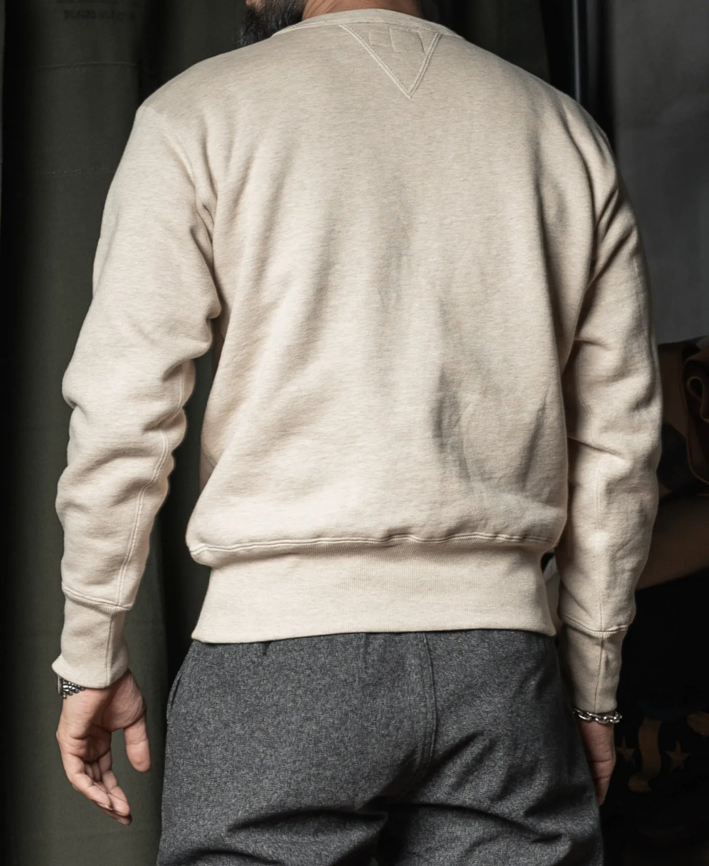 1930s Rugged CCC Black Panther Double V-Neck Insert Sweater - Apricot sold by Bronson Mfg. product image thumbnail 5