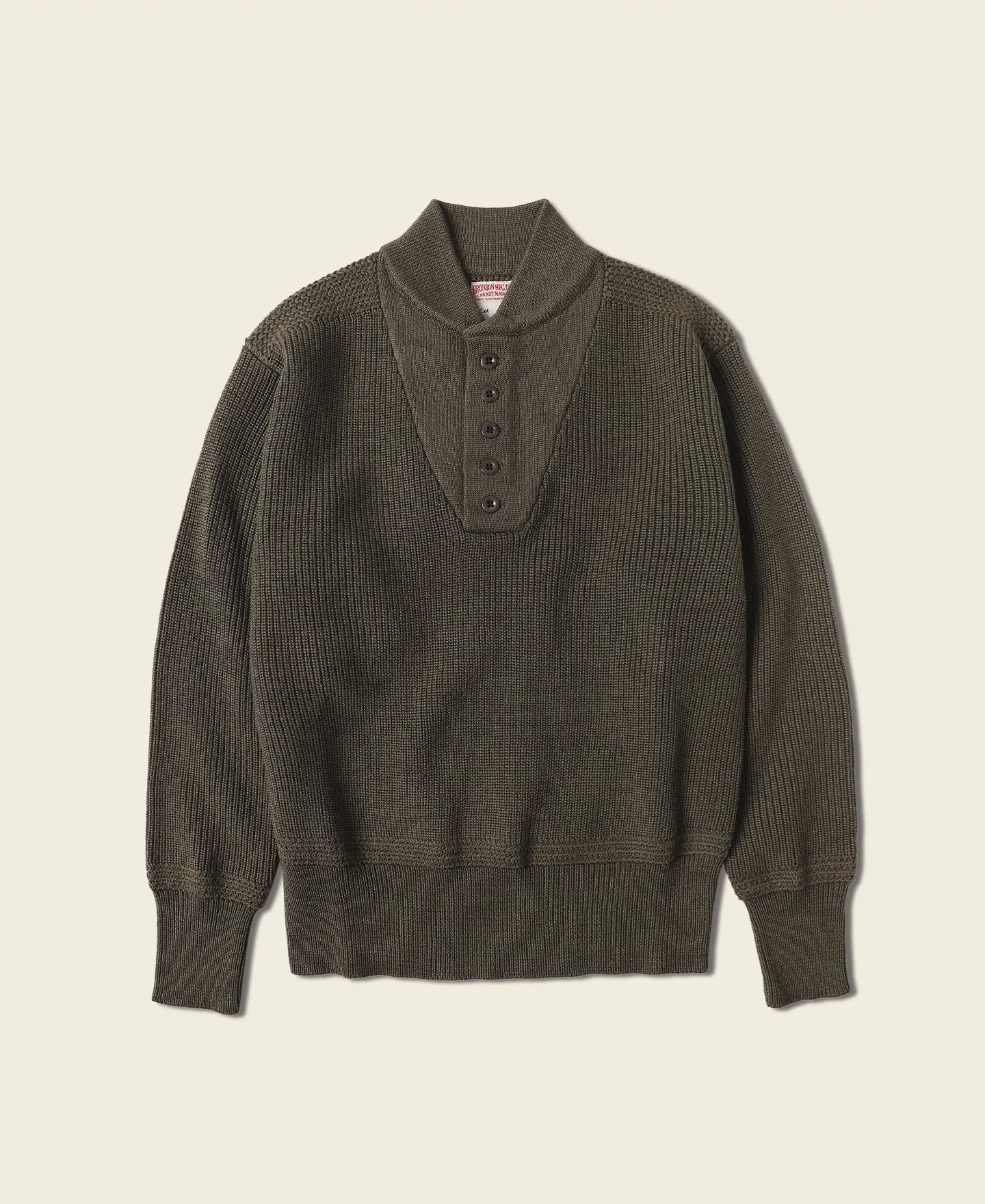 US Army High Neck Wool Sweater - Olive sold by Bronson Mfg.