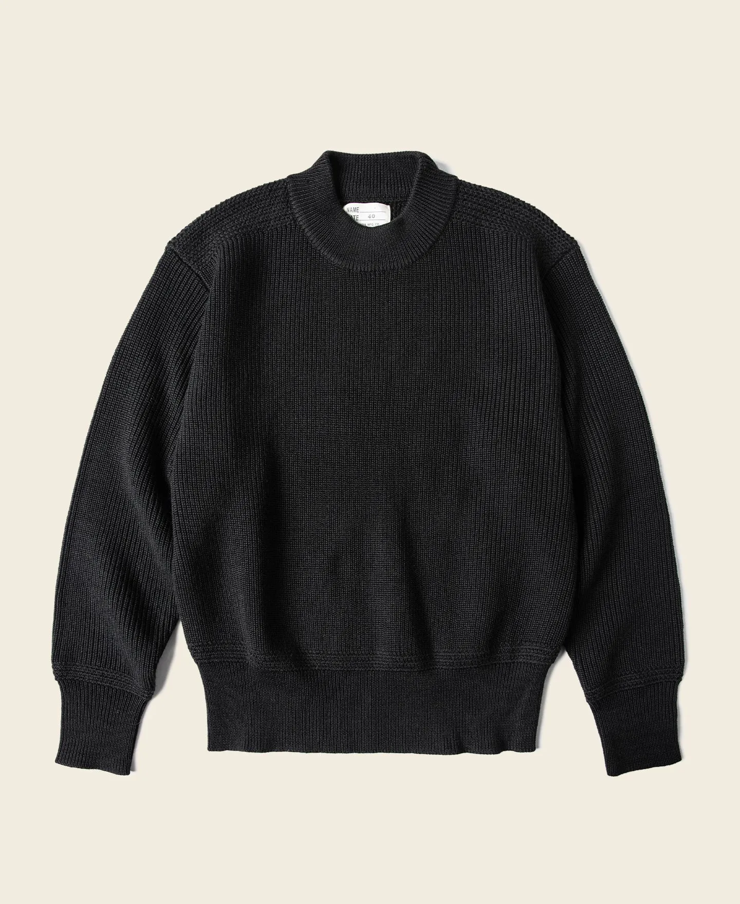 Pre-War Model USN Woolen Sweater - Black sold by Bronson Mfg.