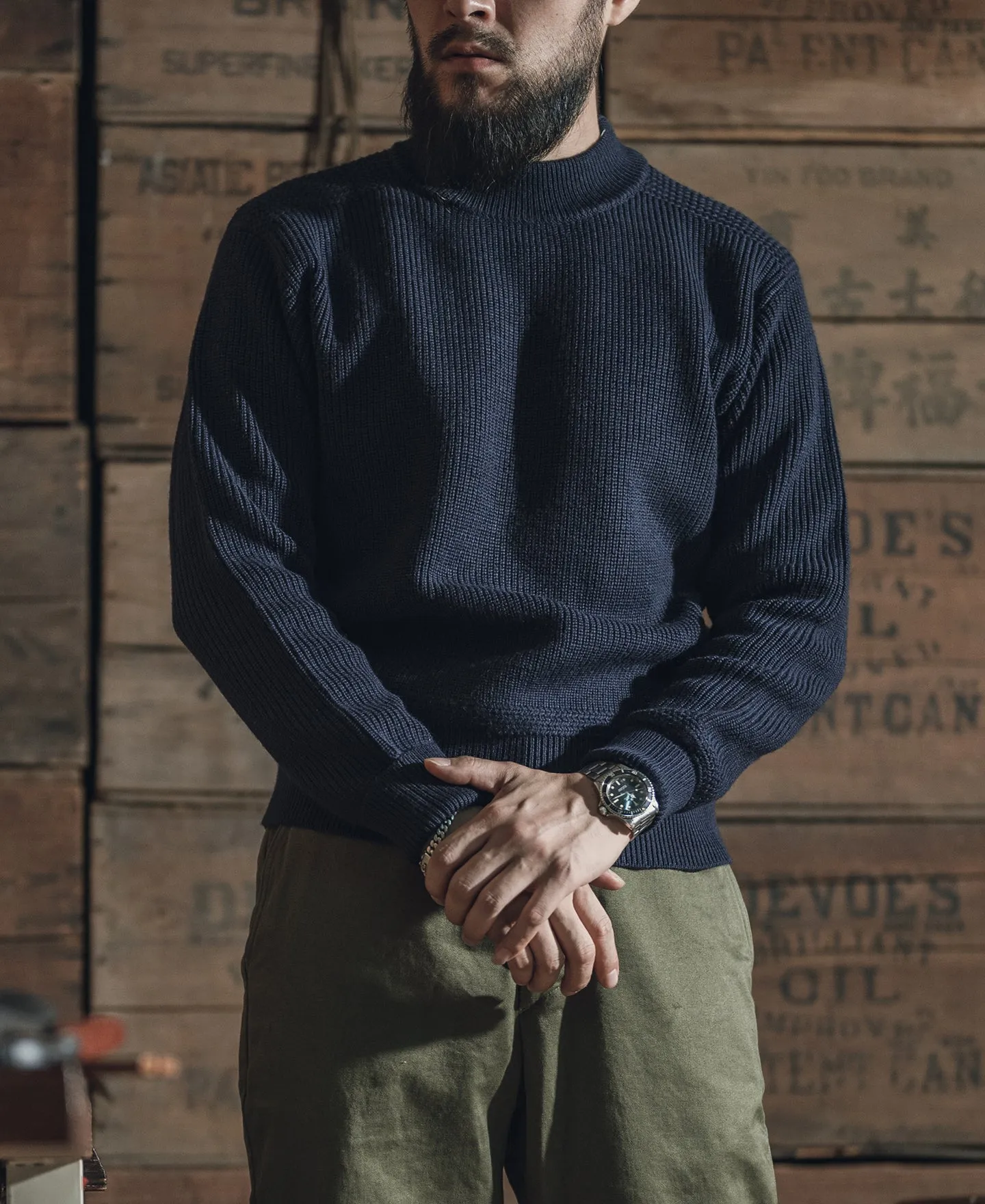 Pre-War Model USN Woolen Sweater - Navy sold by Bronson Mfg. product image thumbnail 3
