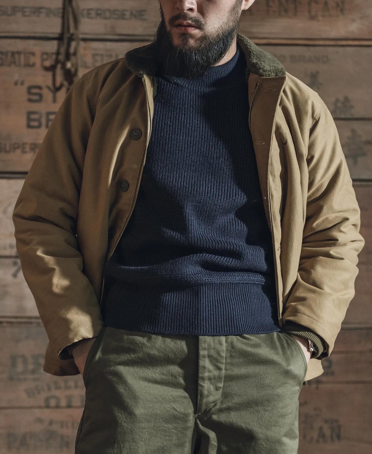 Pre-War Model USN Woolen Sweater - Navy sold by Bronson Mfg. product image thumbnail 5