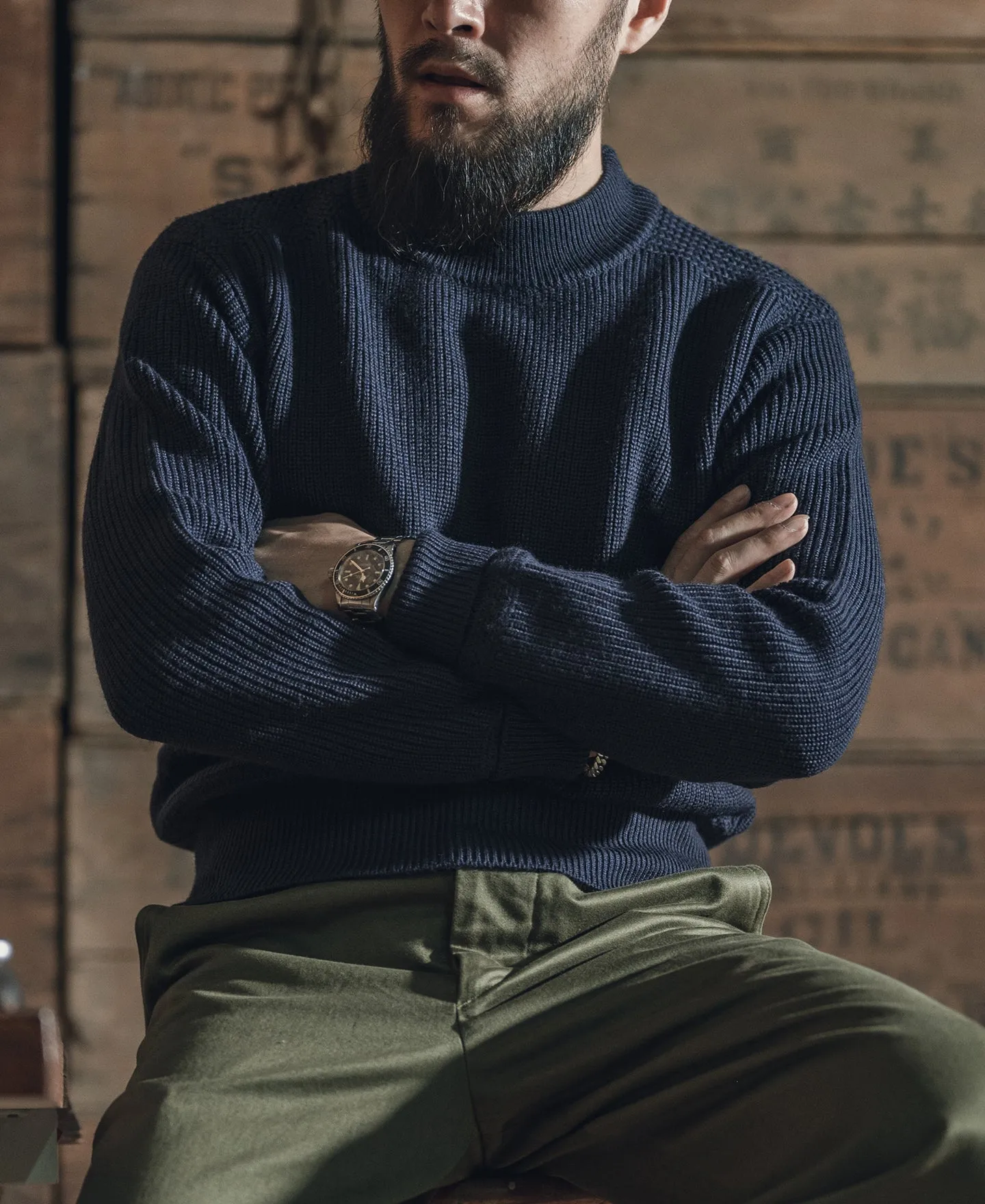 Pre-War Model USN Woolen Sweater - Navy sold by Bronson Mfg. product image thumbnail 4