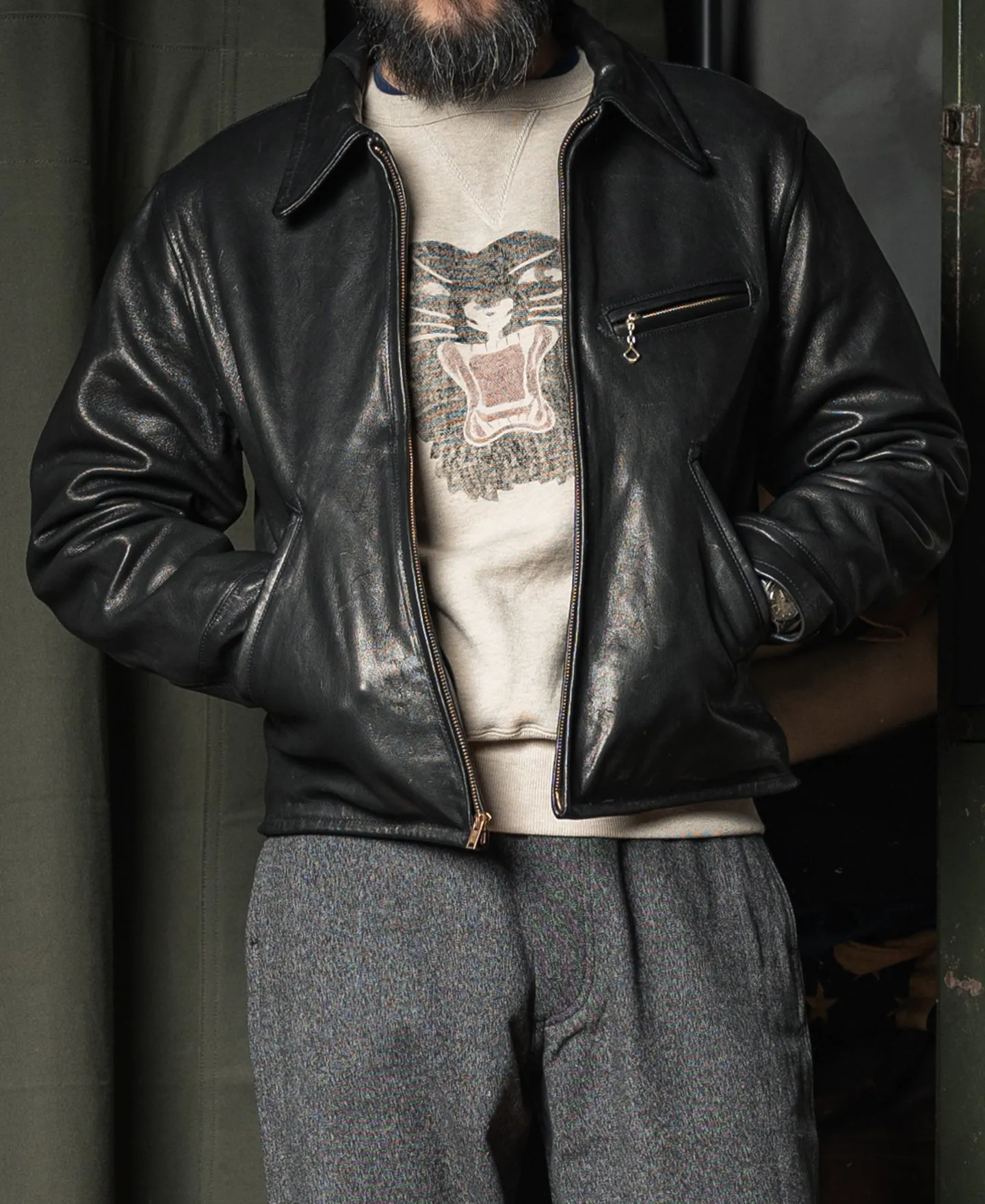 Lot 391 Cossack Goatskin Leather Jacket sold by Bronson Mfg. product image thumbnail 3