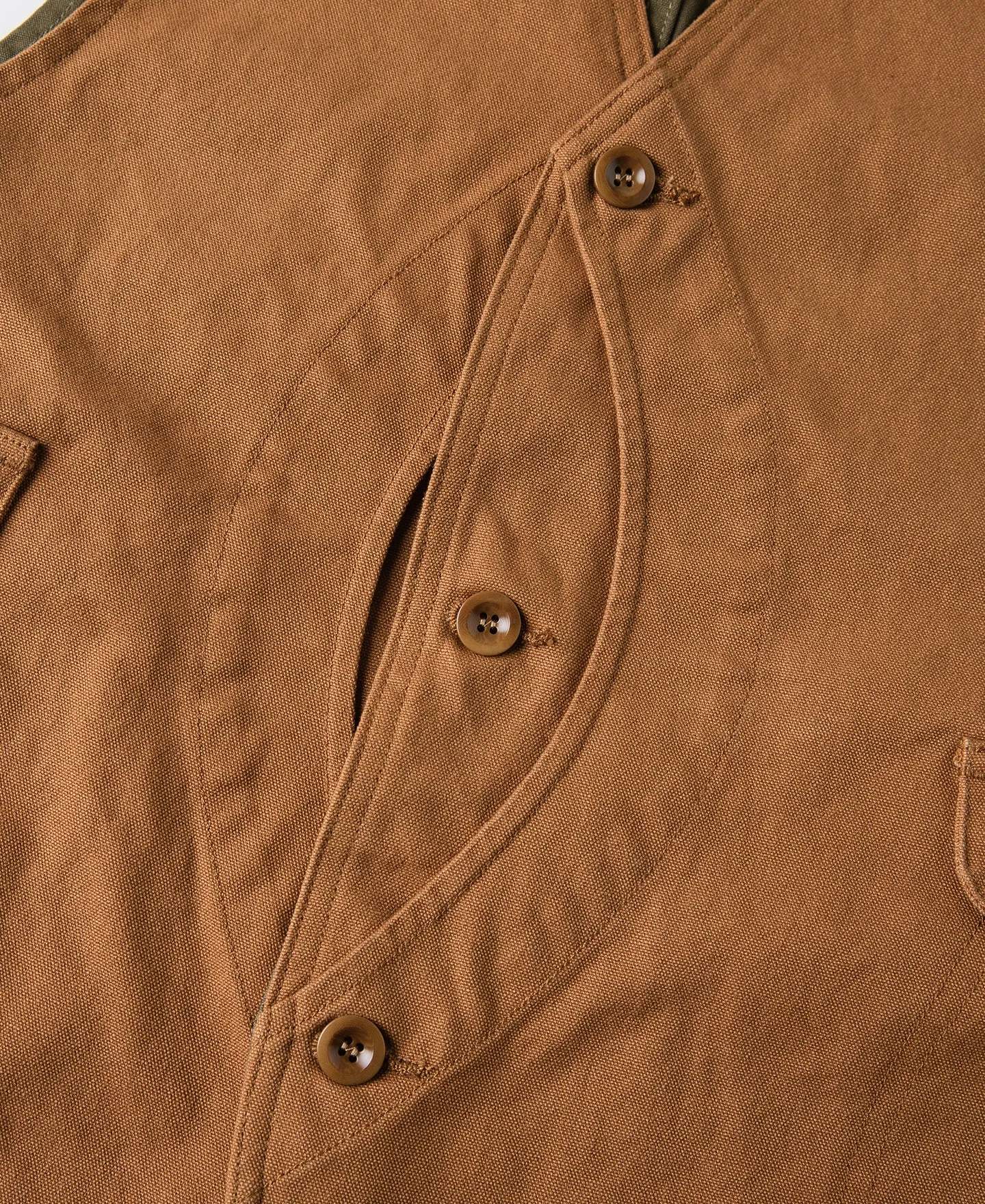 1930s Canvas Game Pockets Vest - Ginger sold by Bronson Mfg. product image thumbnail 5