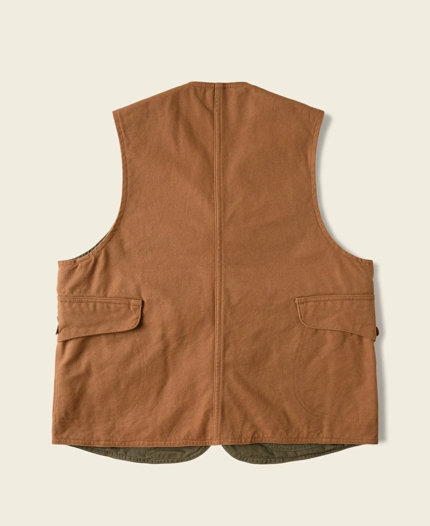 1930s Canvas Game Pockets Vest - Ginger sold by Bronson Mfg. product image thumbnail 2