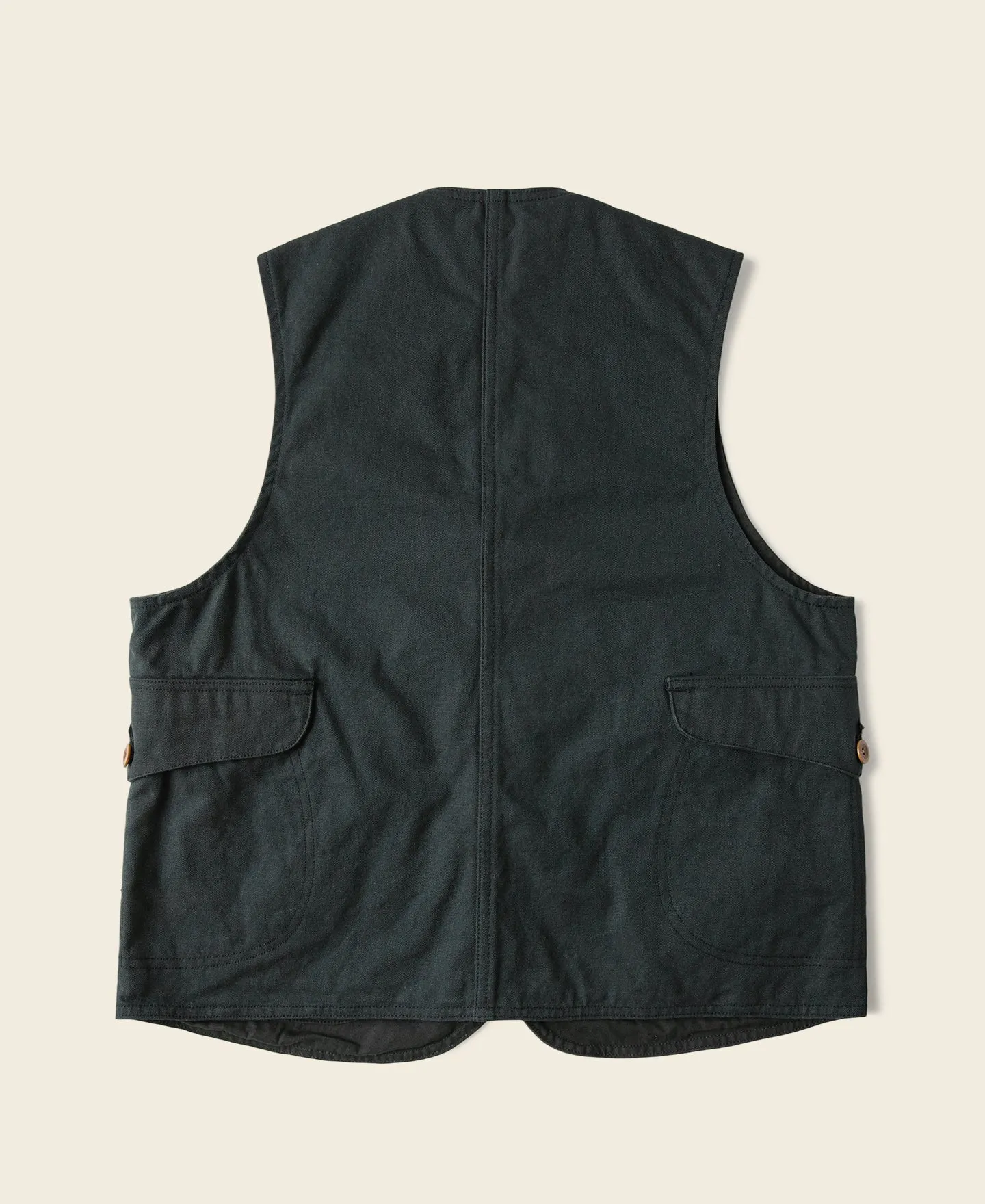 1930s Canvas Game Pockets Vest - Dark Green sold by Bronson Mfg. product image thumbnail 2