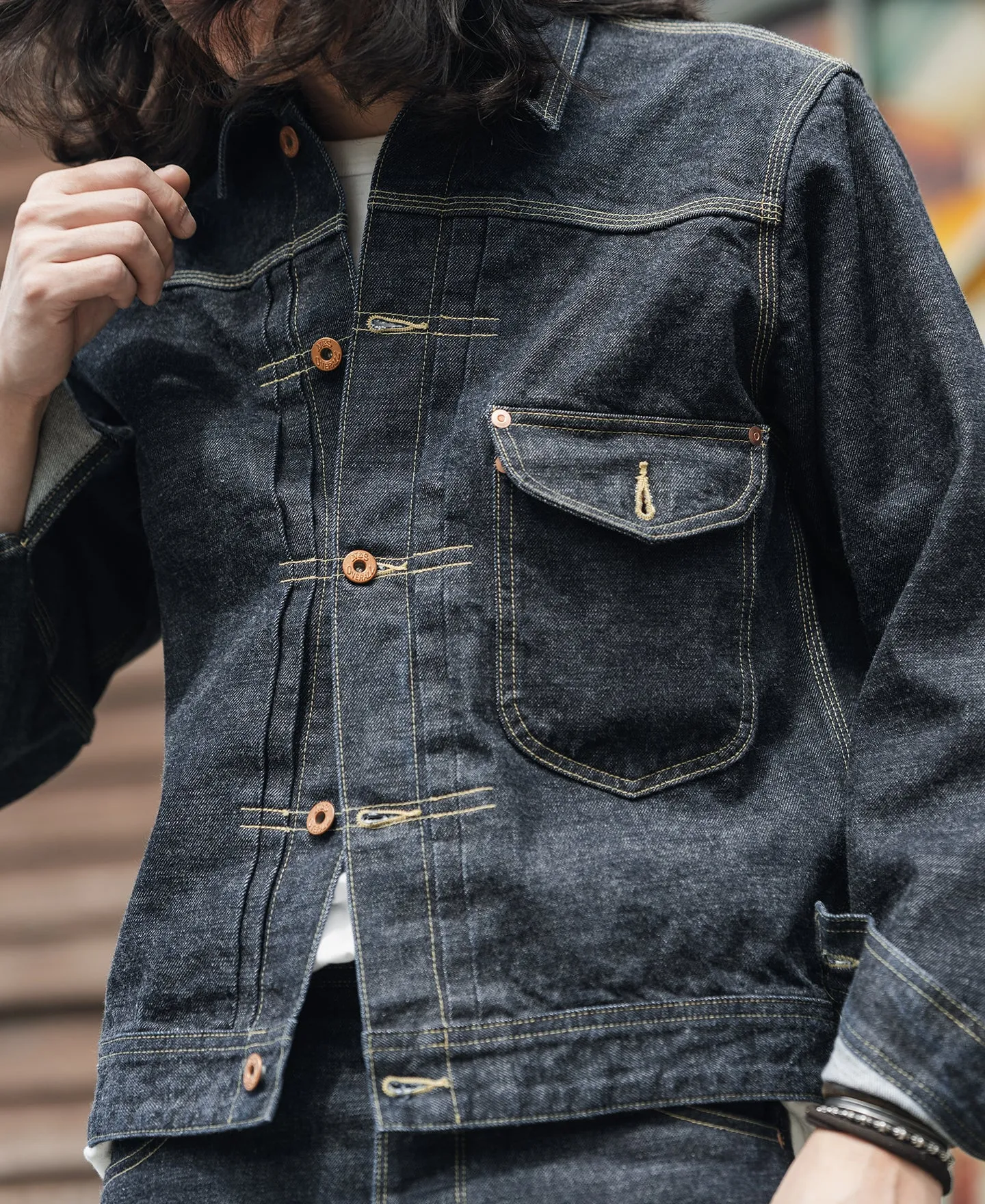 1936 Model Cowboy Selvedge Denim Jacket sold by Bronson Mfg. product image thumbnail 4