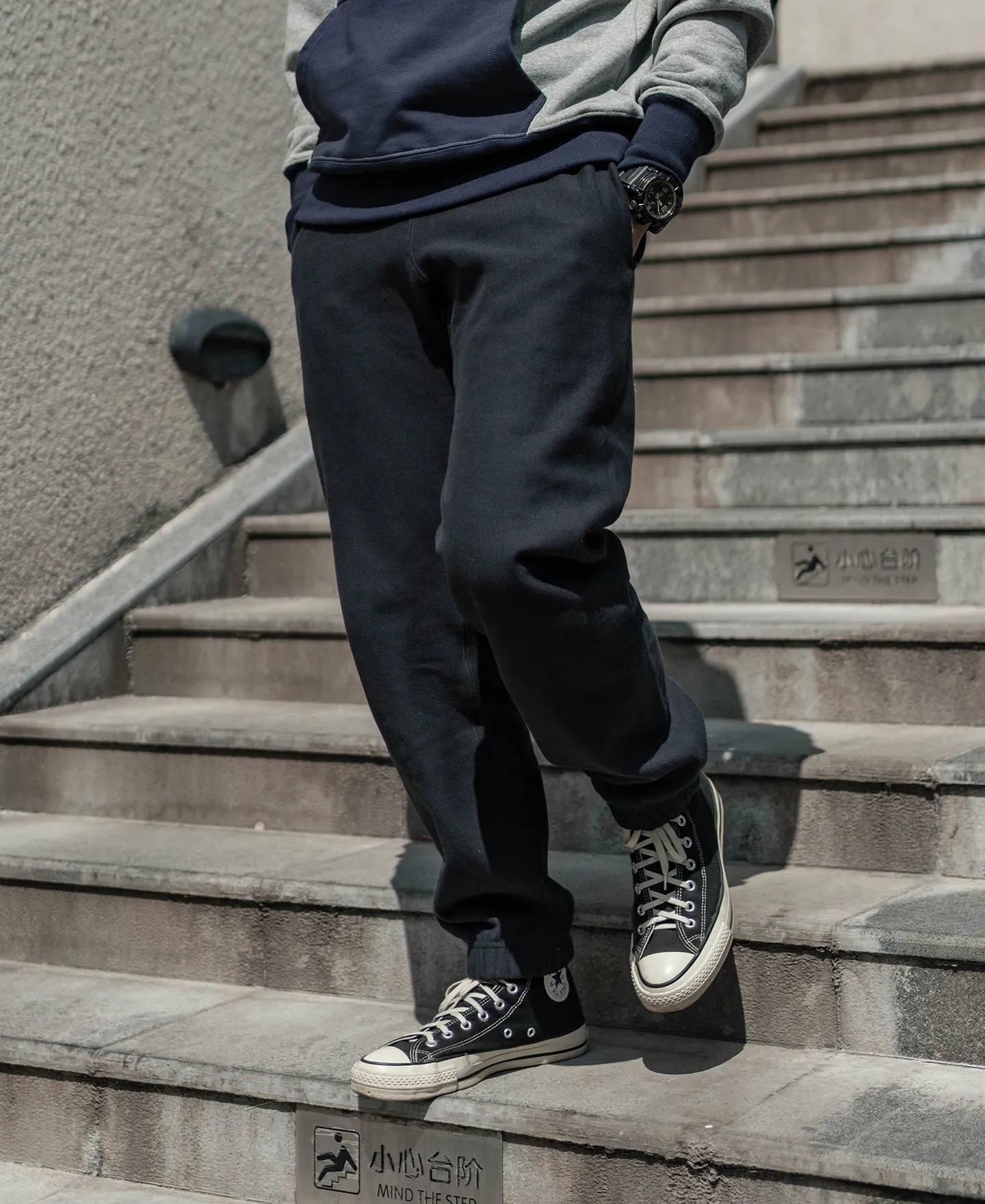 1950s 20.5 oz Terry Cloth Reverse Weave Sweatpants - Black sold by Bronson Mfg. product image thumbnail 5