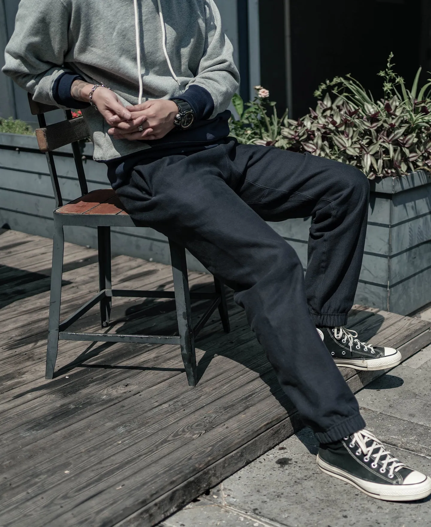 1950s 20.5 oz Terry Cloth Reverse Weave Sweatpants - Black sold by Bronson Mfg. product image thumbnail 3