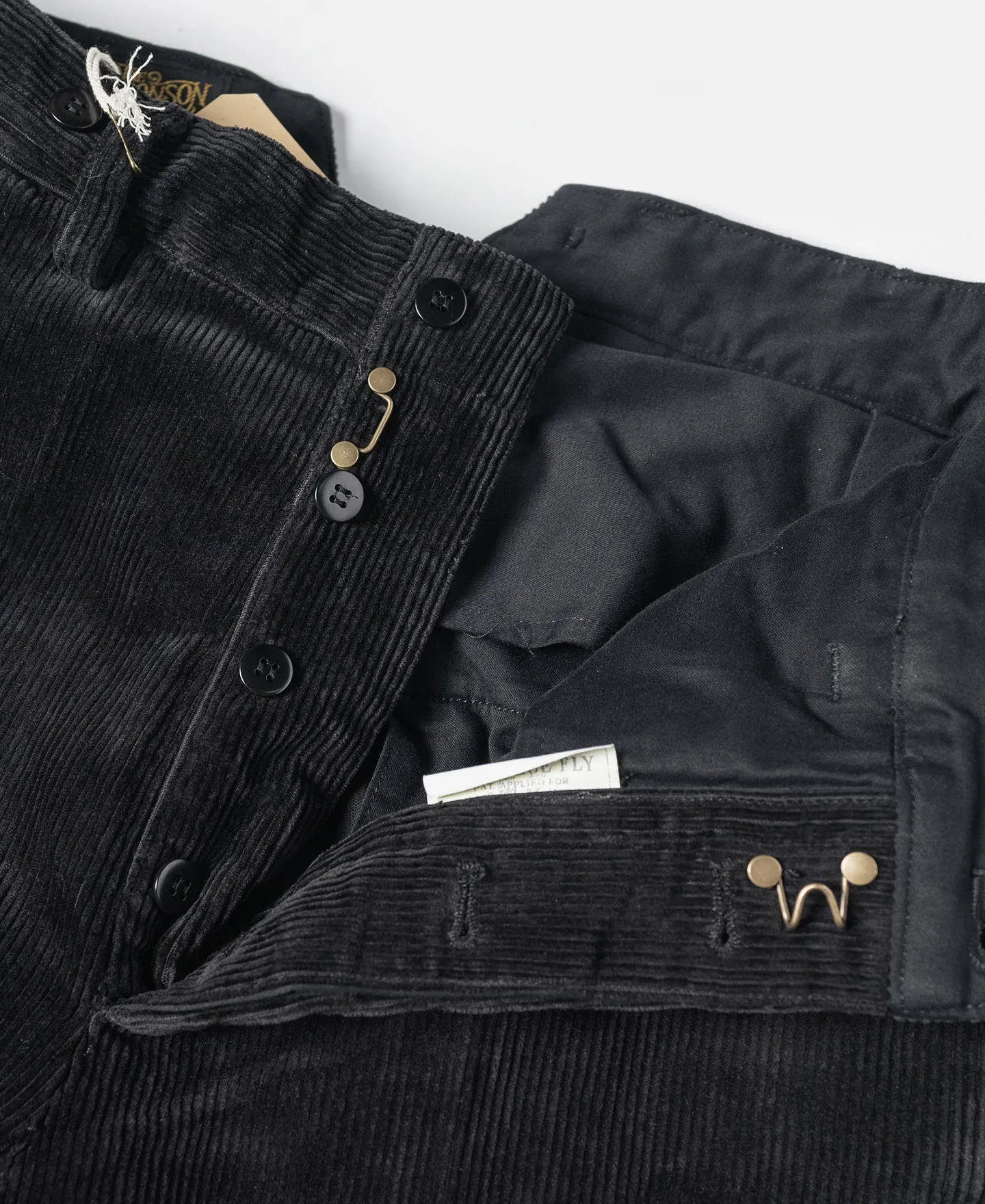 1920s Heavy-Duty Corduroy Work Pants - Black sold by Bronson Mfg. product image thumbnail 4