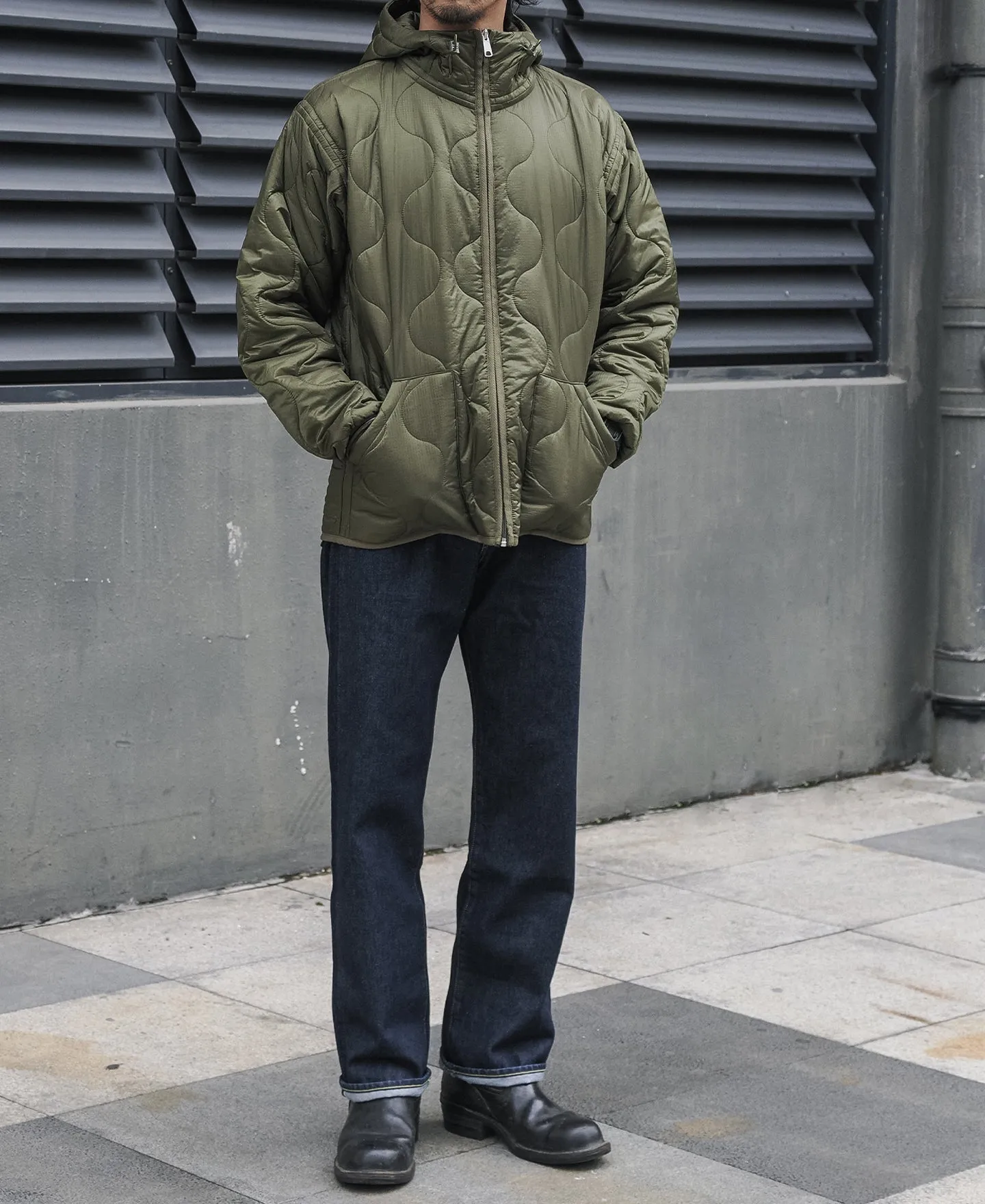 Military Style Quilted Padded Ripstop Nylon Jacket - Experimental Sample sold by Bronson Mfg. product image thumbnail 3