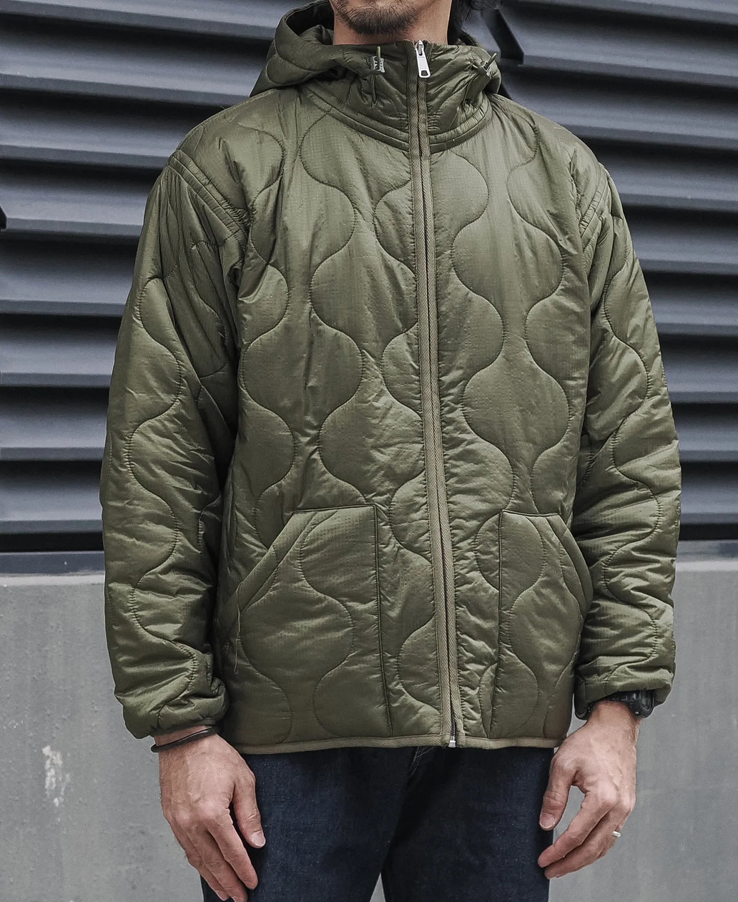 Military Style Quilted Padded Ripstop Nylon Jacket - Experimental Sample sold by Bronson Mfg. product image thumbnail 4