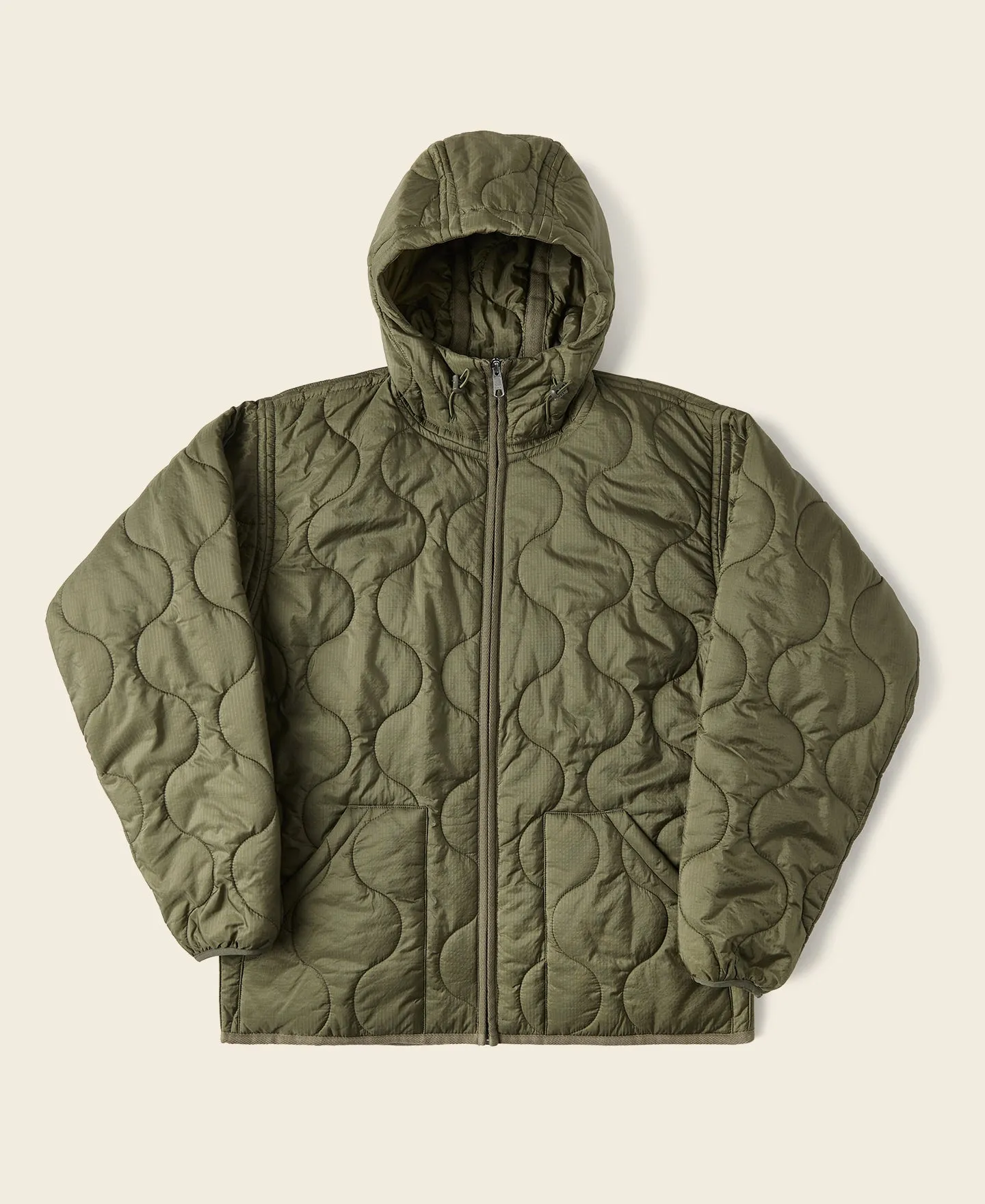 Military Style Quilted Padded Ripstop Nylon Jacket - Experimental Sample sold by Bronson Mfg.