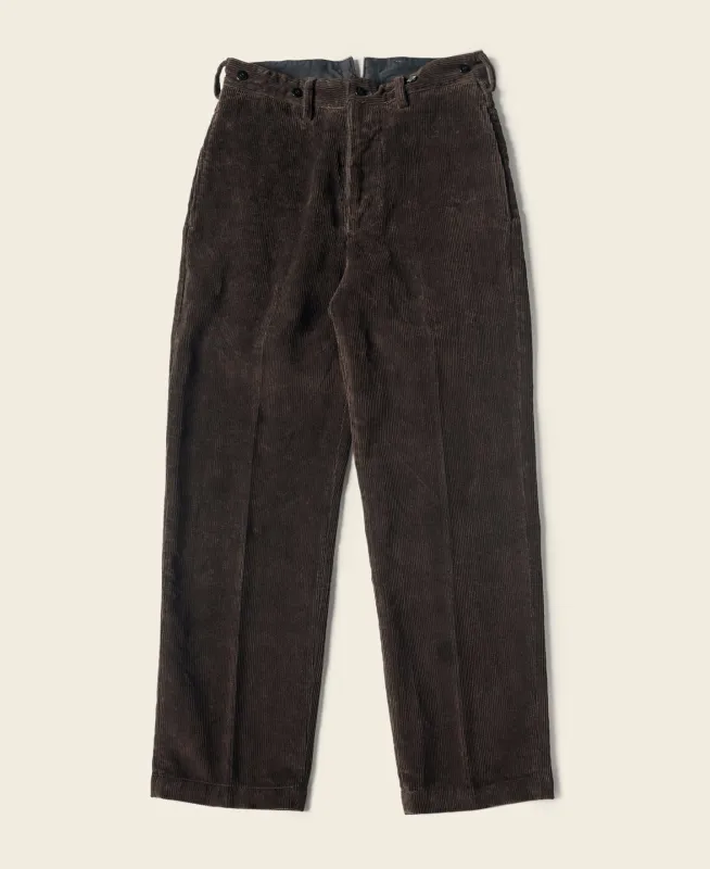 1920s Heavy-Duty Corduroy Work Pants - Brown sold by Bronson Mfg.