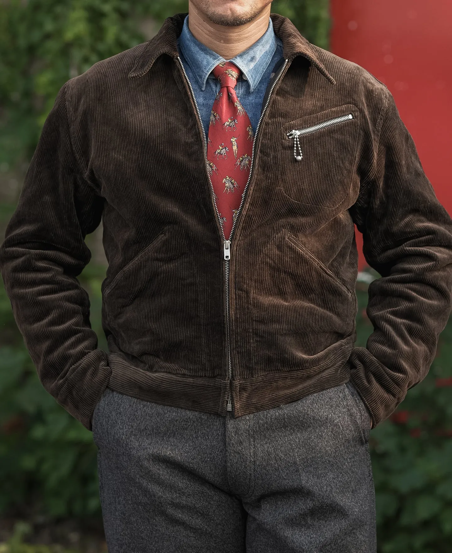 1940s Heavyweight Corduroy Cossack Jacket - Brown sold by Bronson Mfg. product image thumbnail 3