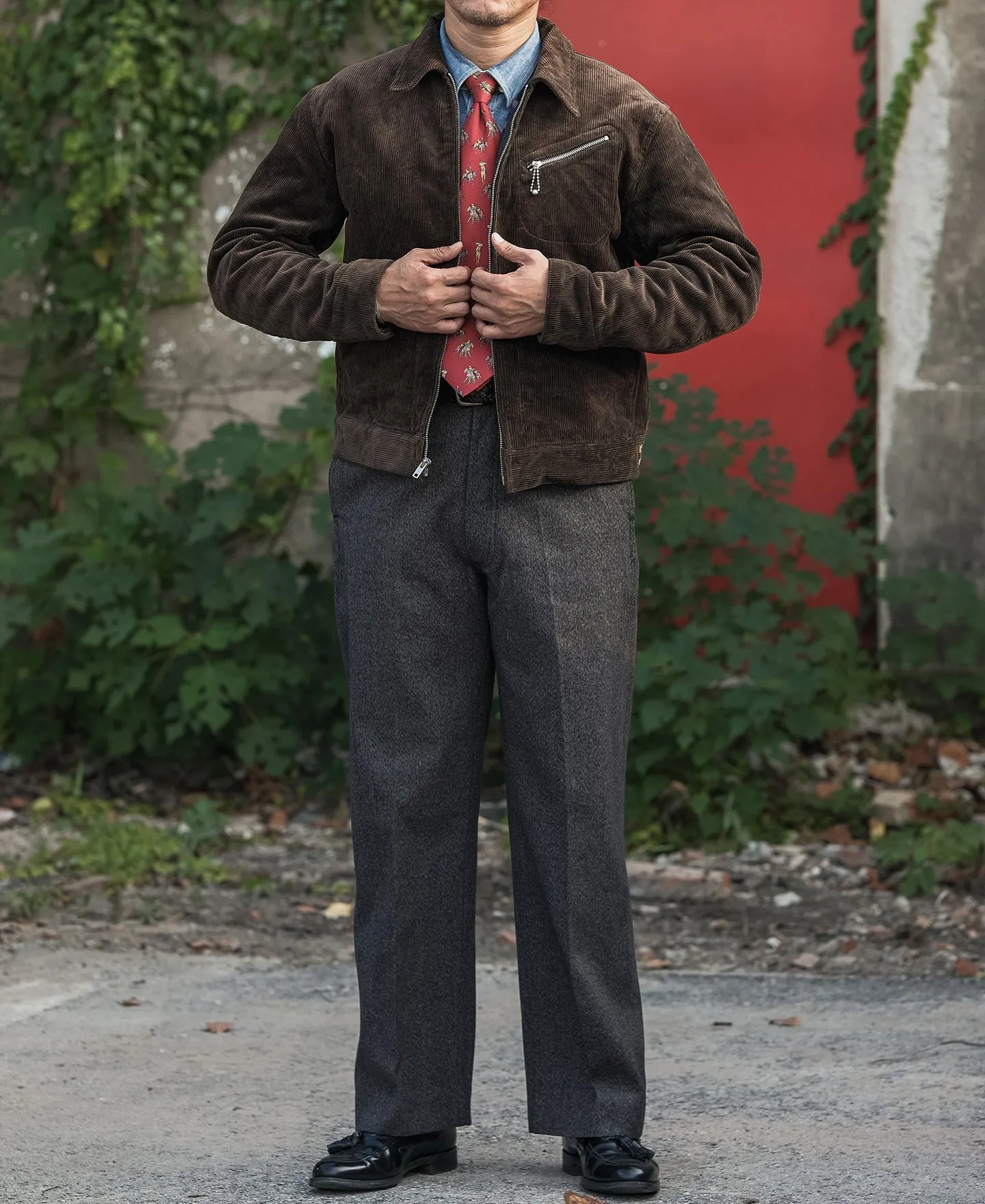 1940s Heavyweight Corduroy Cossack Jacket - Brown sold by Bronson Mfg. product image thumbnail 5
