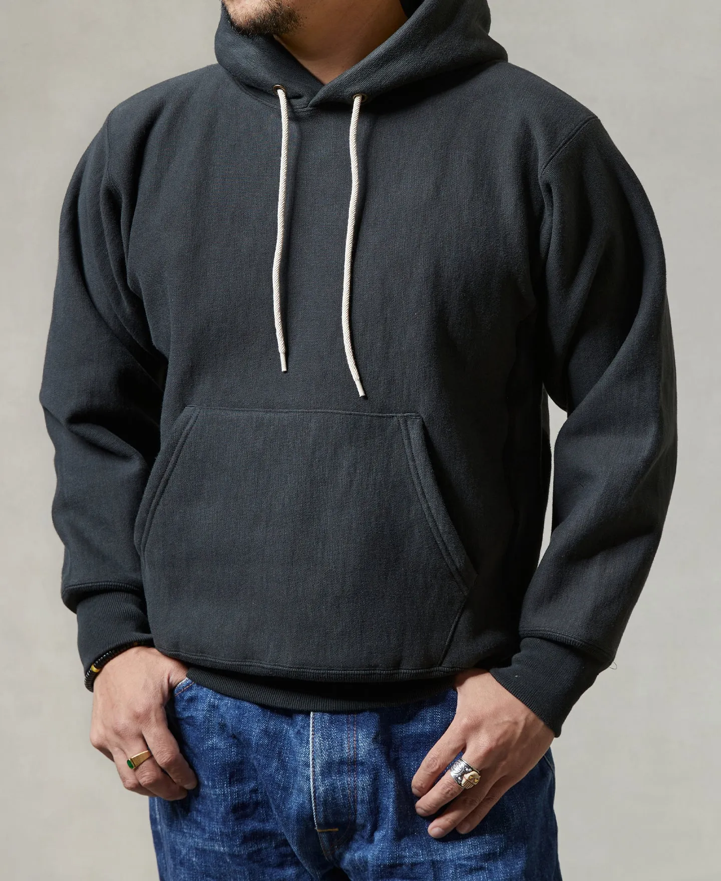 21 oz Military Academy Reverse Weave Hoodie - Black sold by Bronson Mfg. product image thumbnail 3