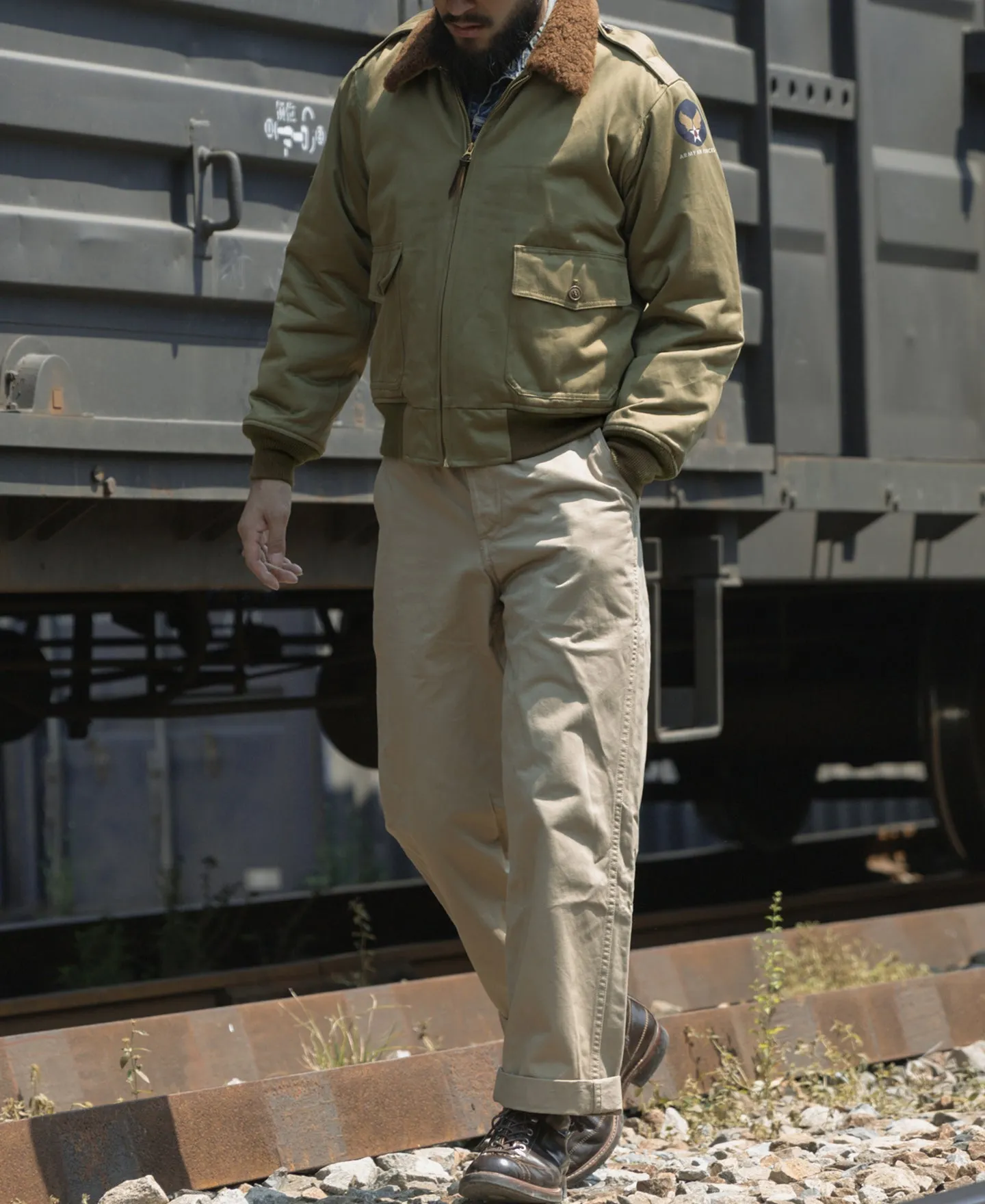 USAAF Type B-10 Flight Jacket - Khaki sold by Bronson Mfg. product image thumbnail 5