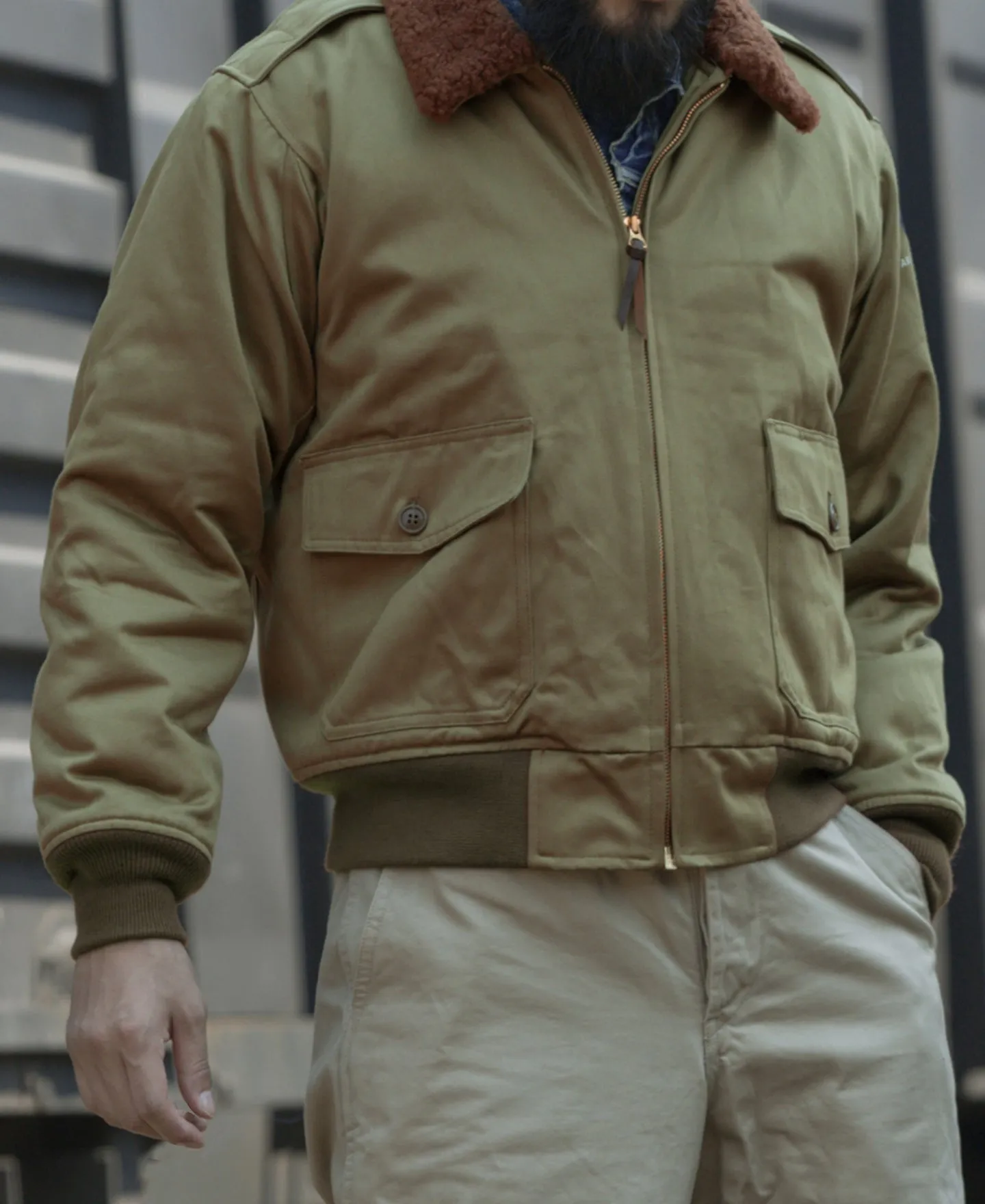 USAAF Type B-10 Flight Jacket - Khaki sold by Bronson Mfg. product image thumbnail 3