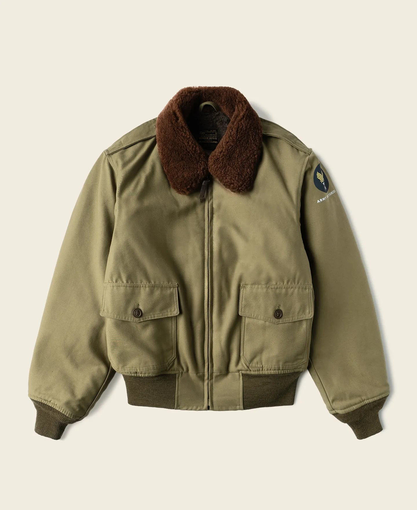 USAAF Type B-10 Flight Jacket - Khaki sold by Bronson Mfg.